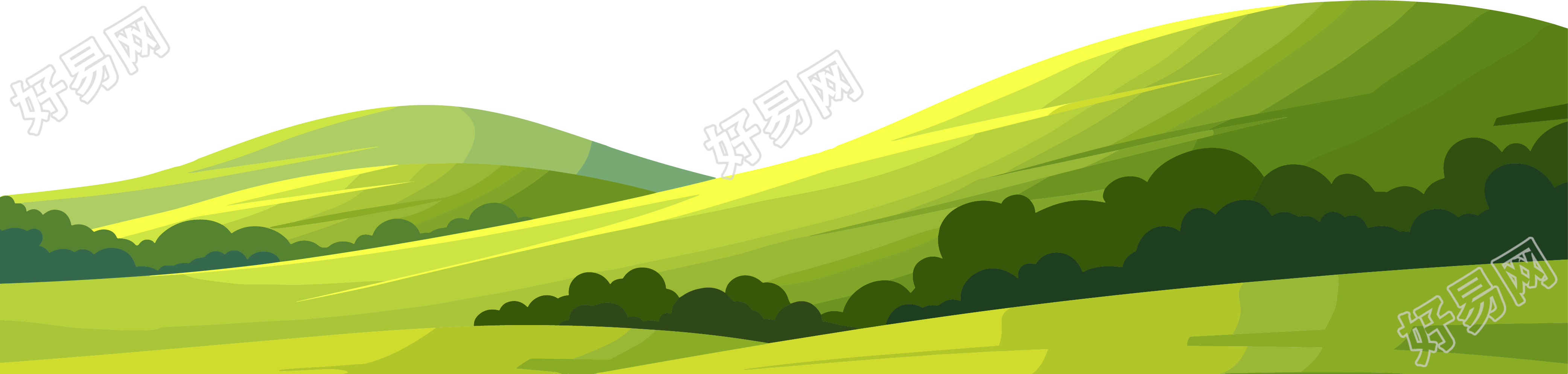 草原插画素材