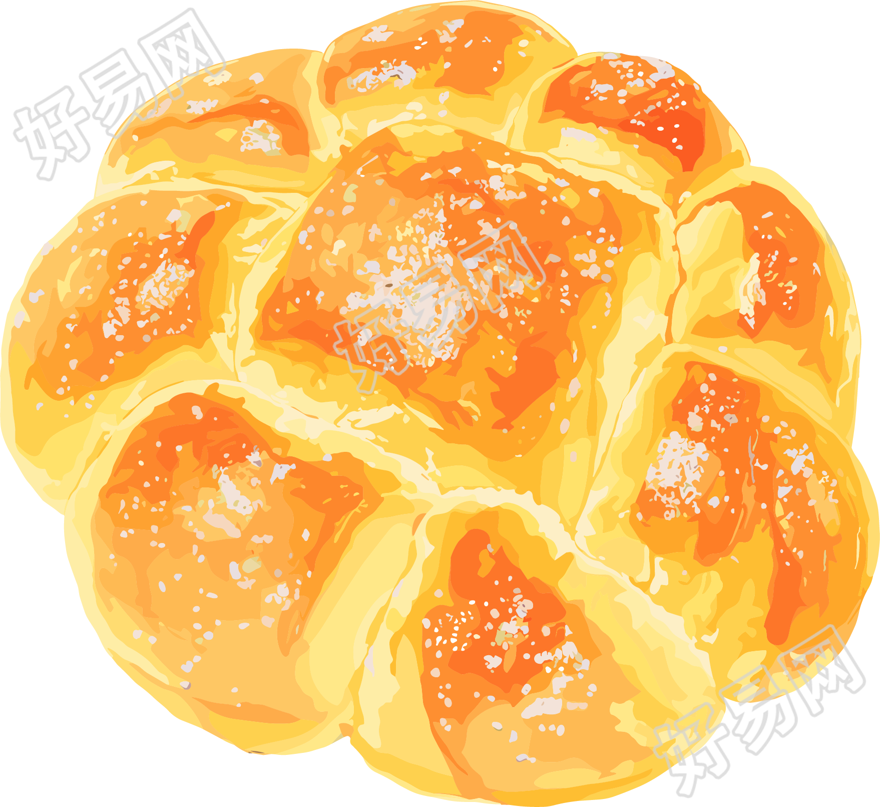 菠萝包美味面包元素