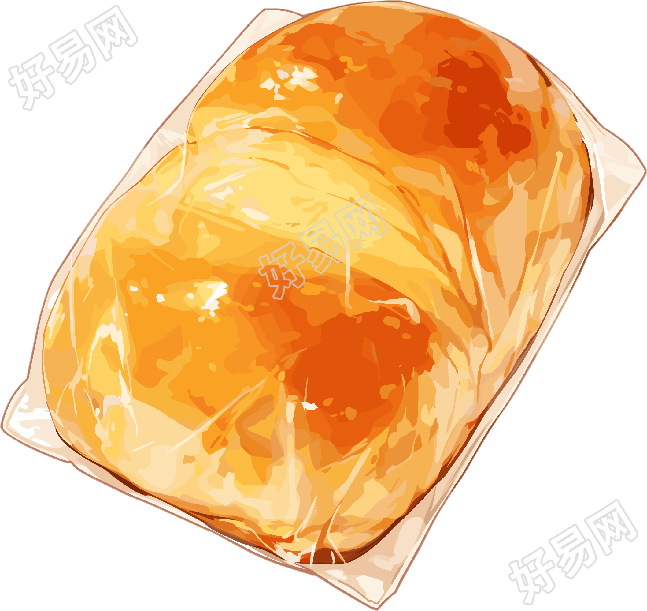 美味面包彩铅插图