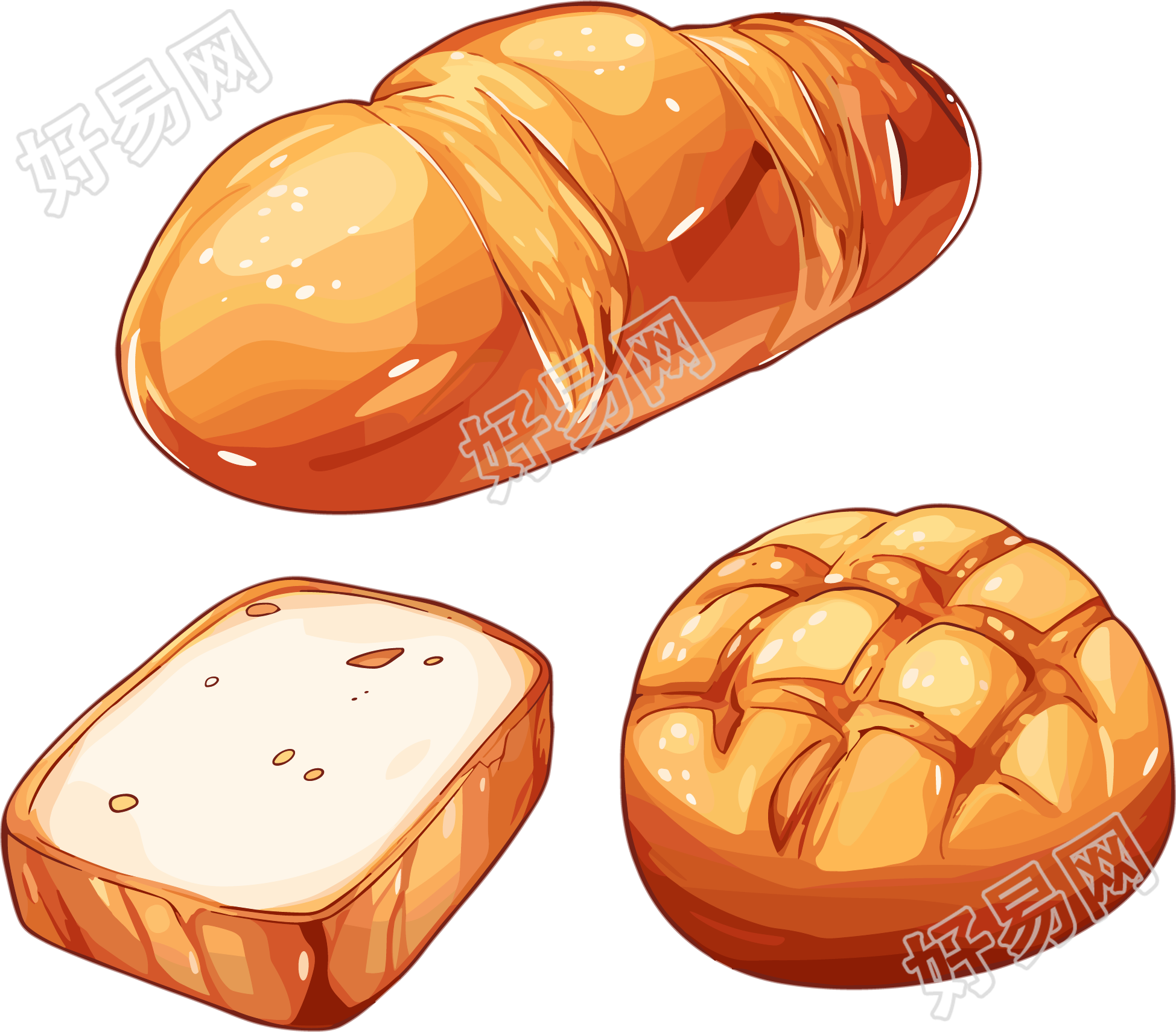 菠萝包美味面包插图