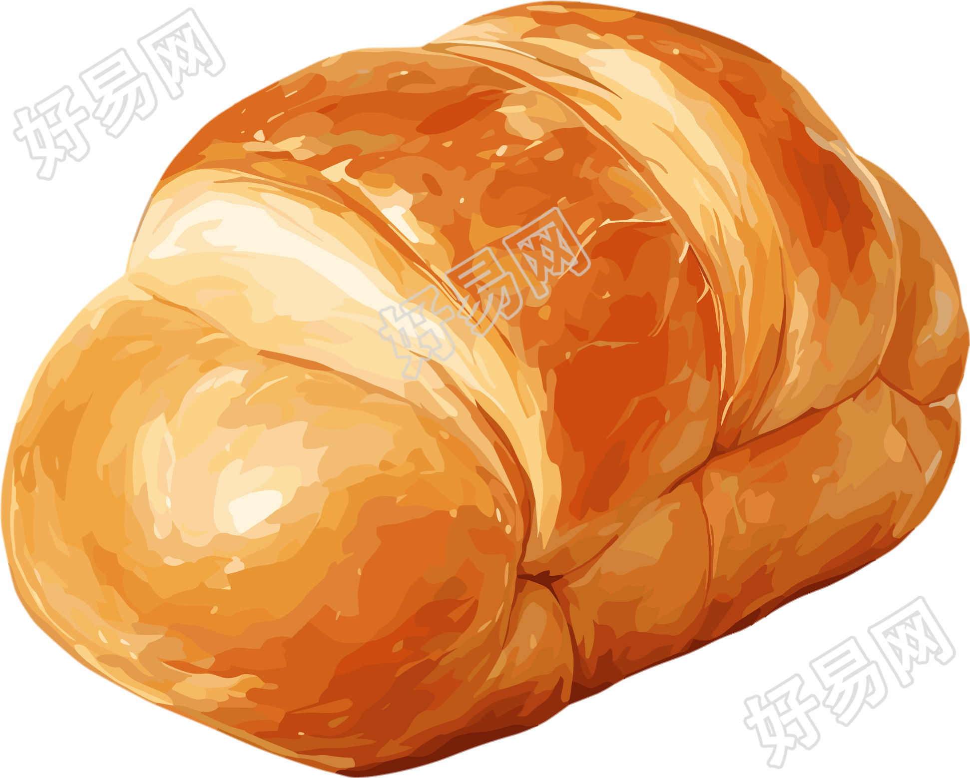 美味面包矢量插画