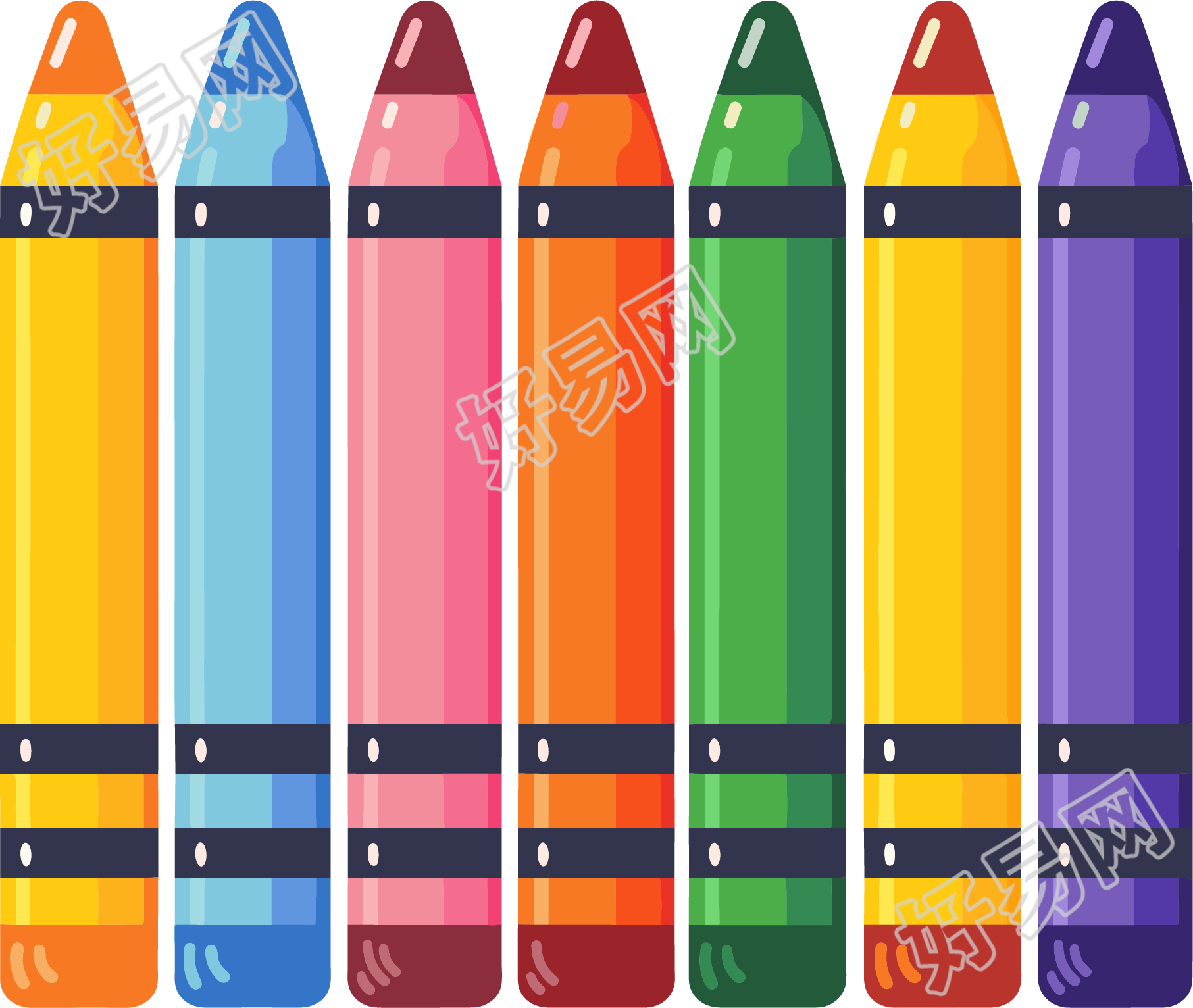 蜡笔可商用插画