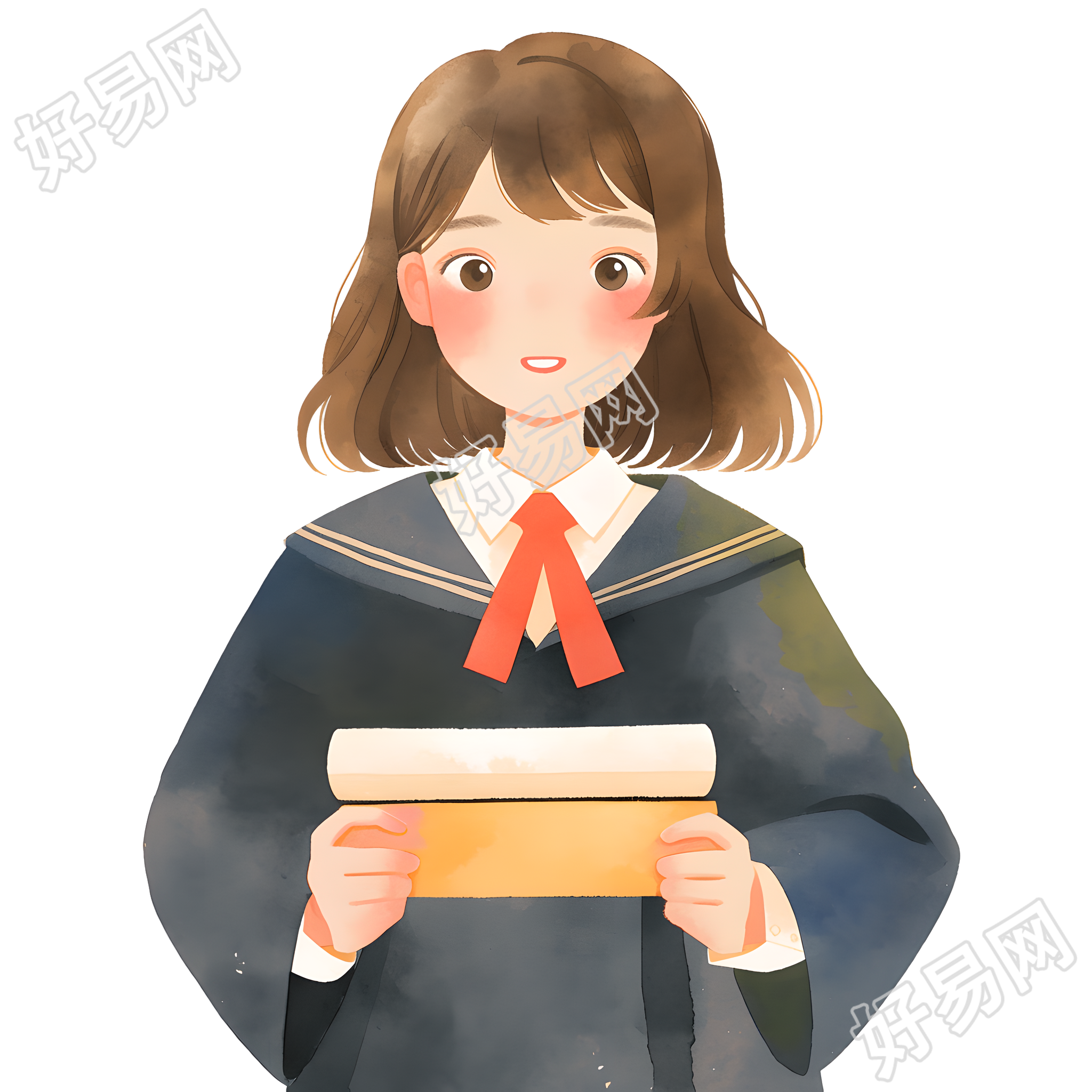 毕业生插画素材