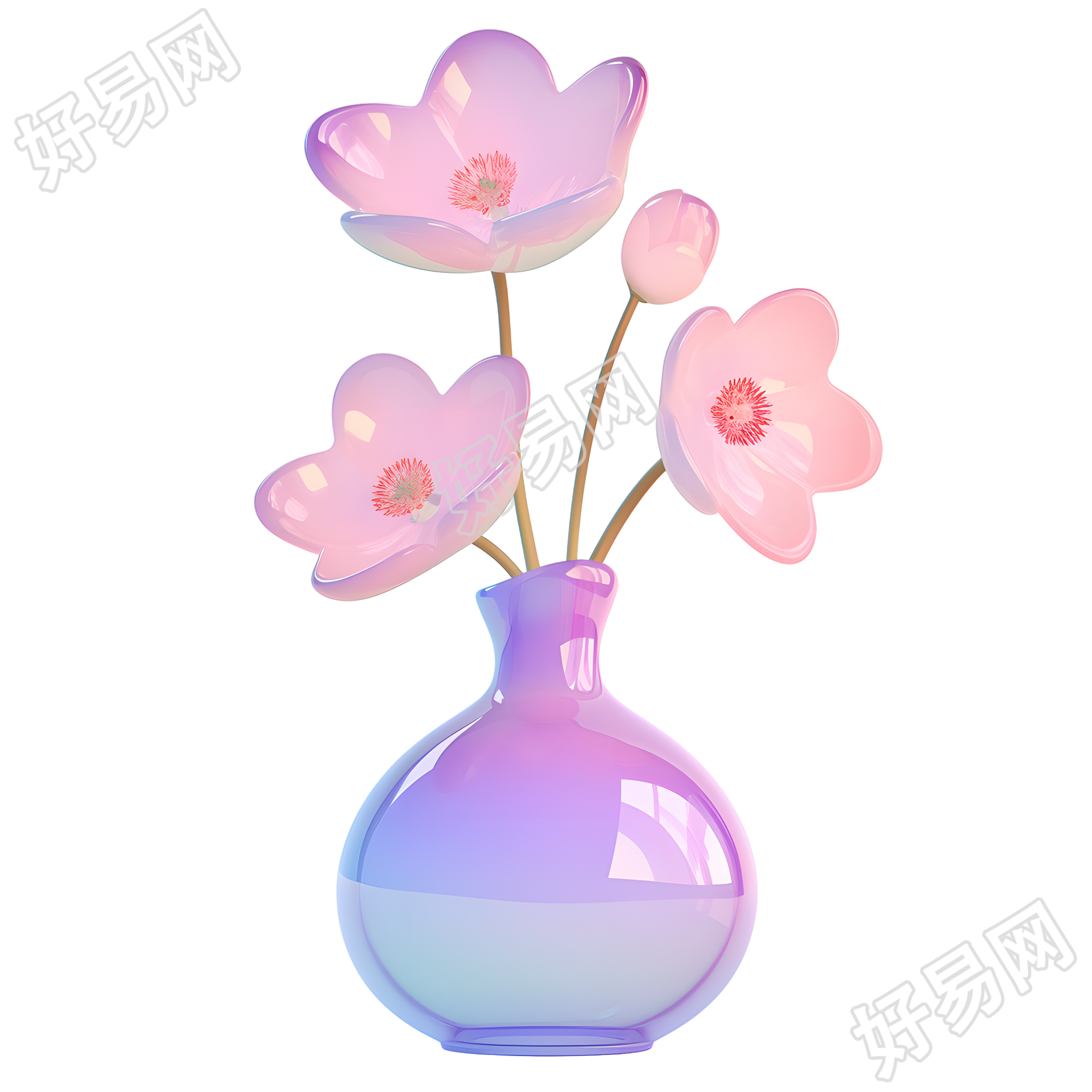 花瓶简约风格插画