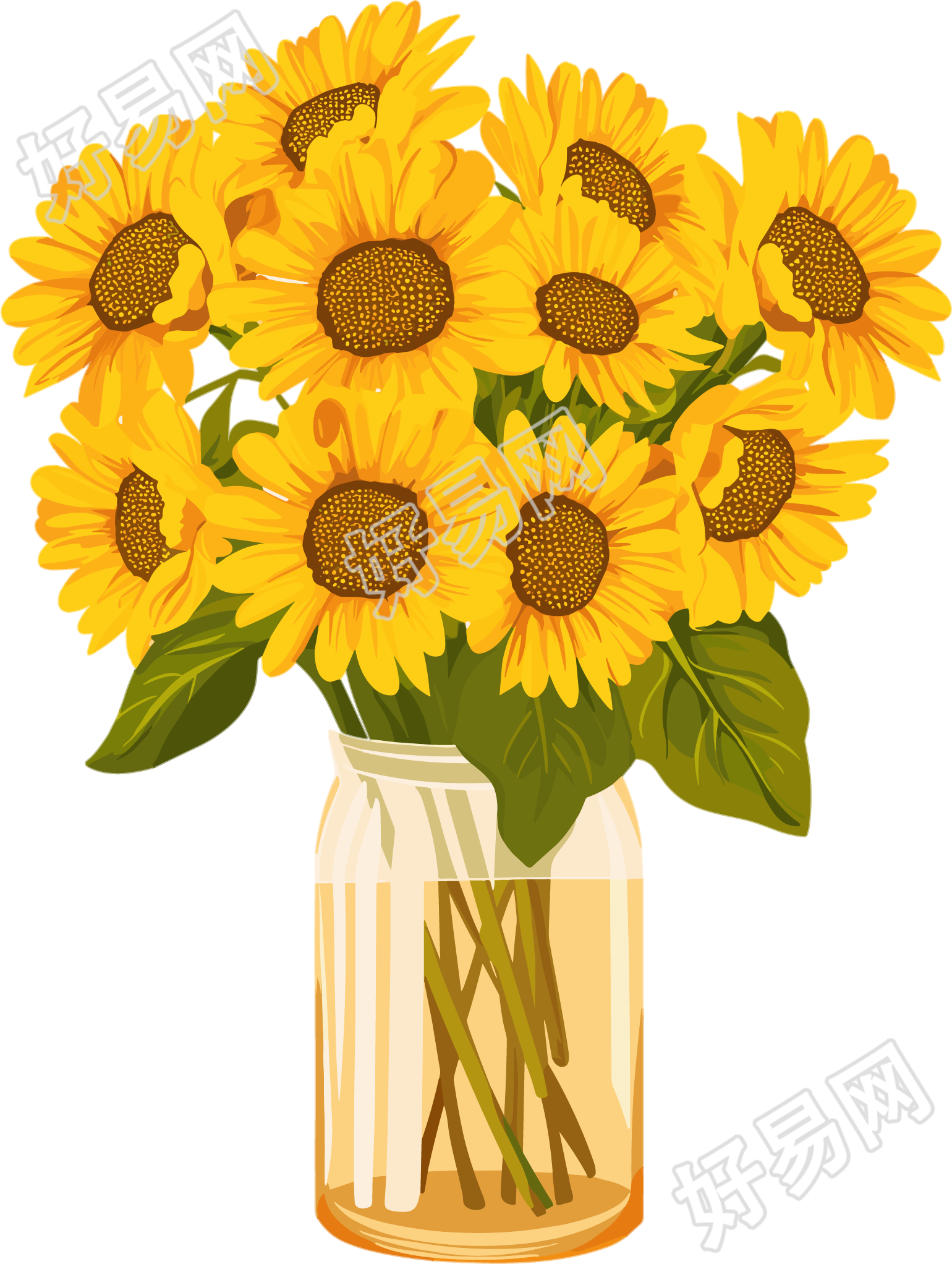 花瓶插画素材