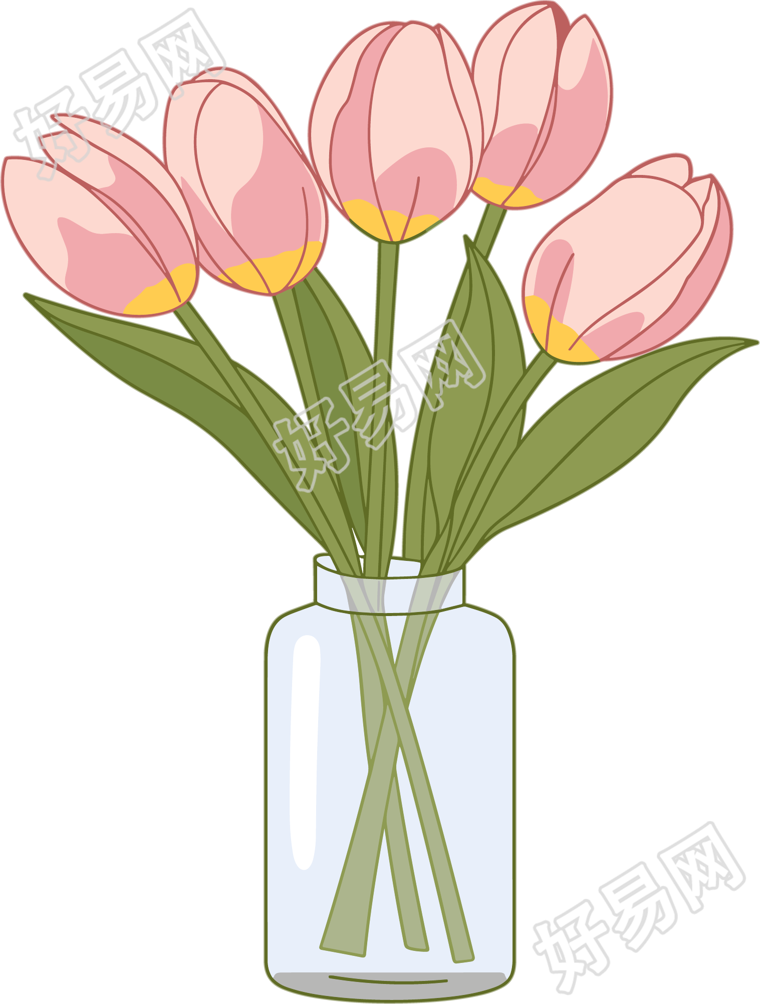 花瓶简笔画素材