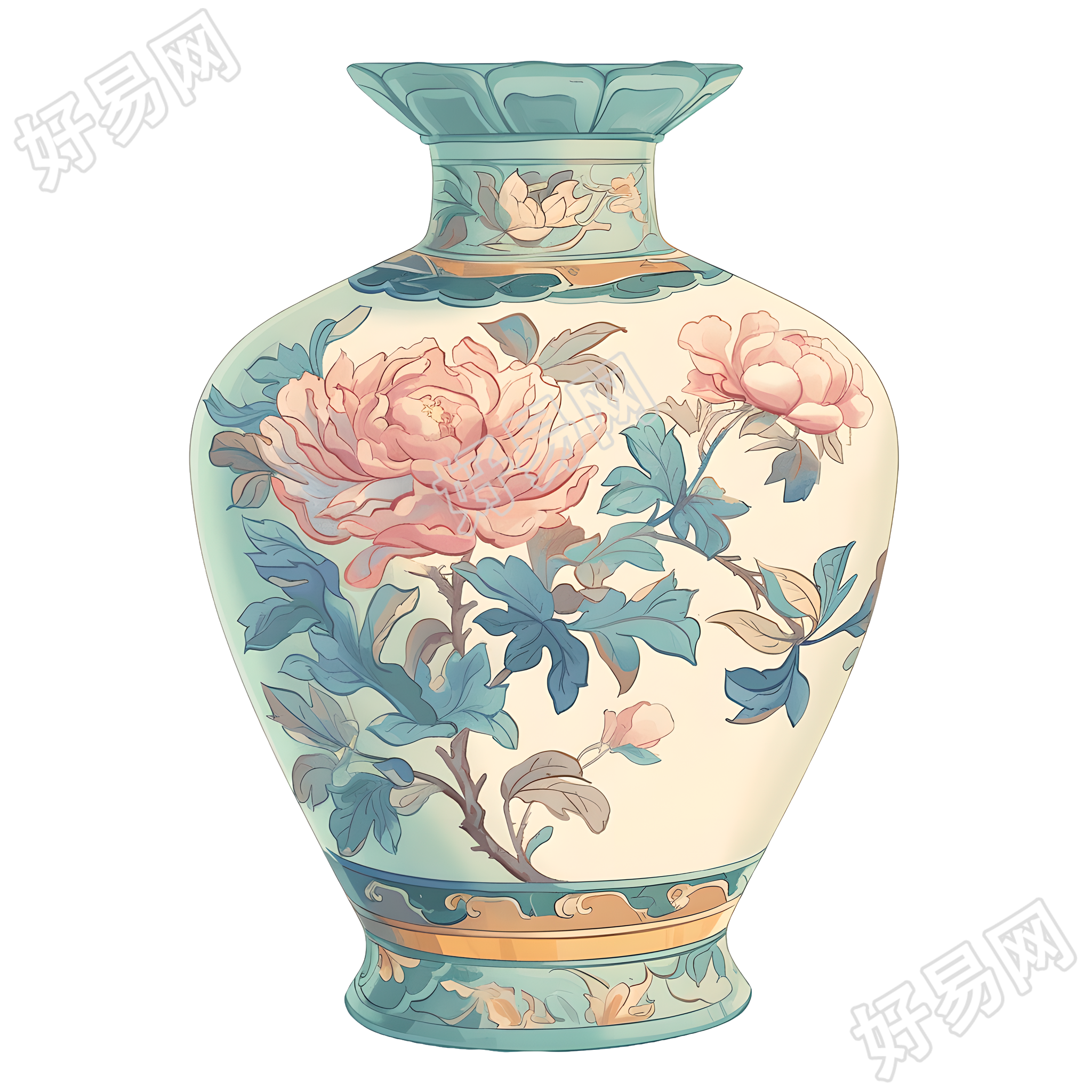 陶瓷花瓶插画
