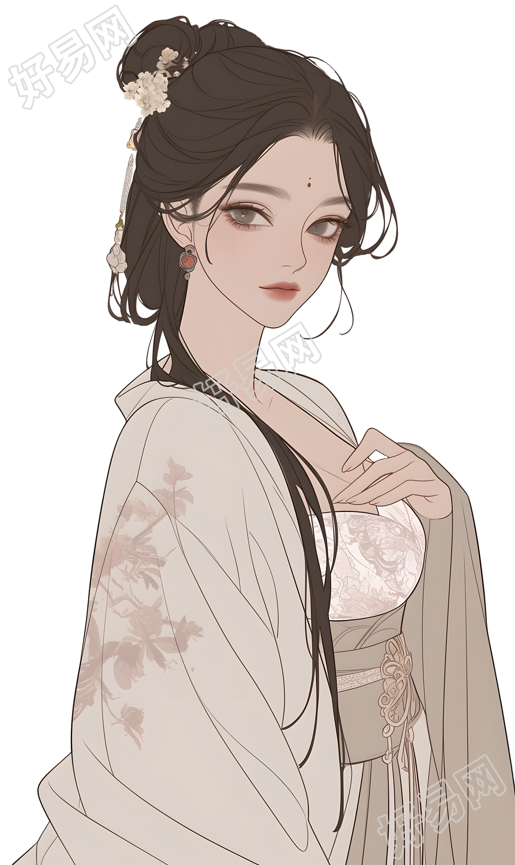 古装美女艺术插图