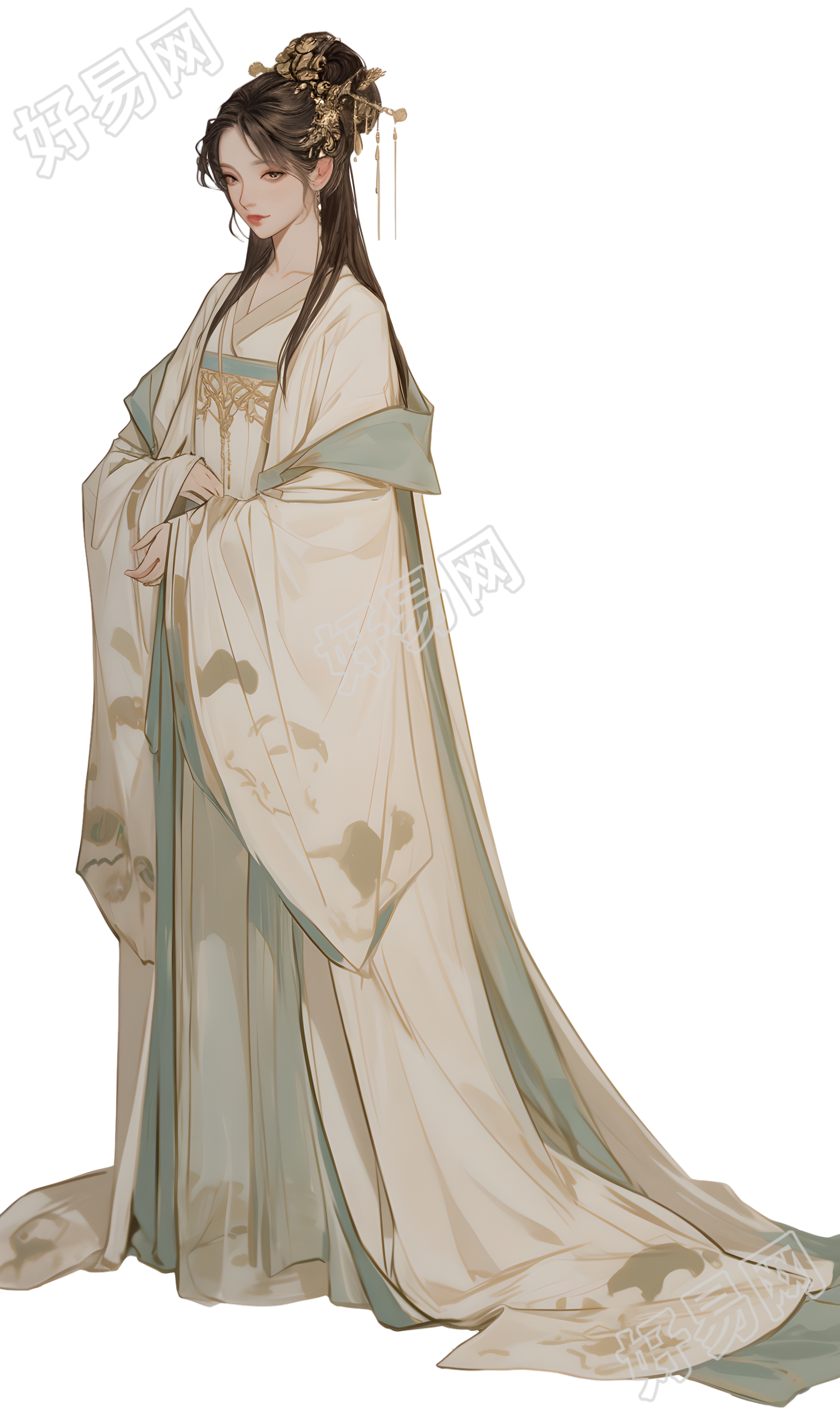 古装美女商用插图