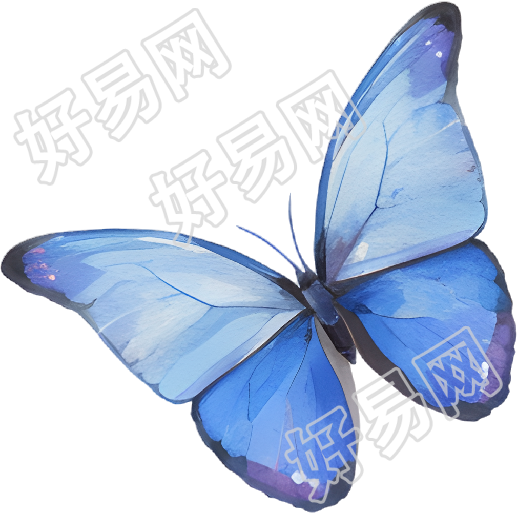 水彩蝴蝶极简插画