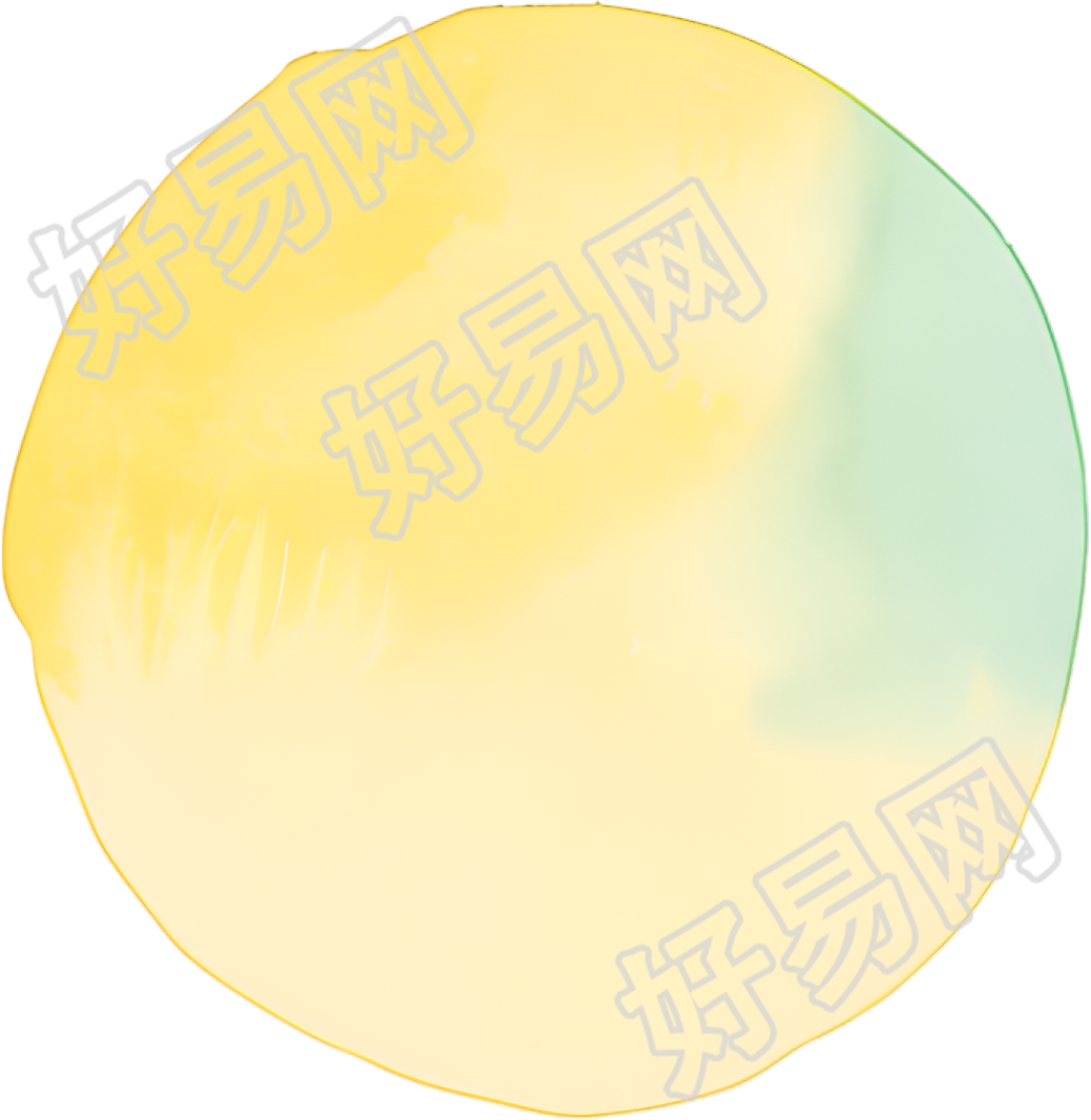 水彩圆形PNG图形素材