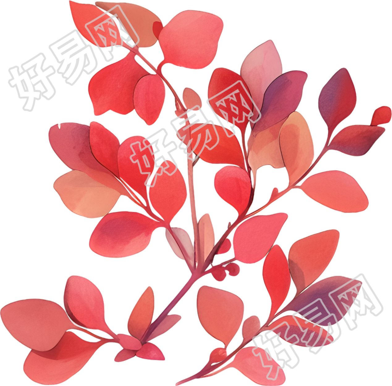 水彩植物高清元素