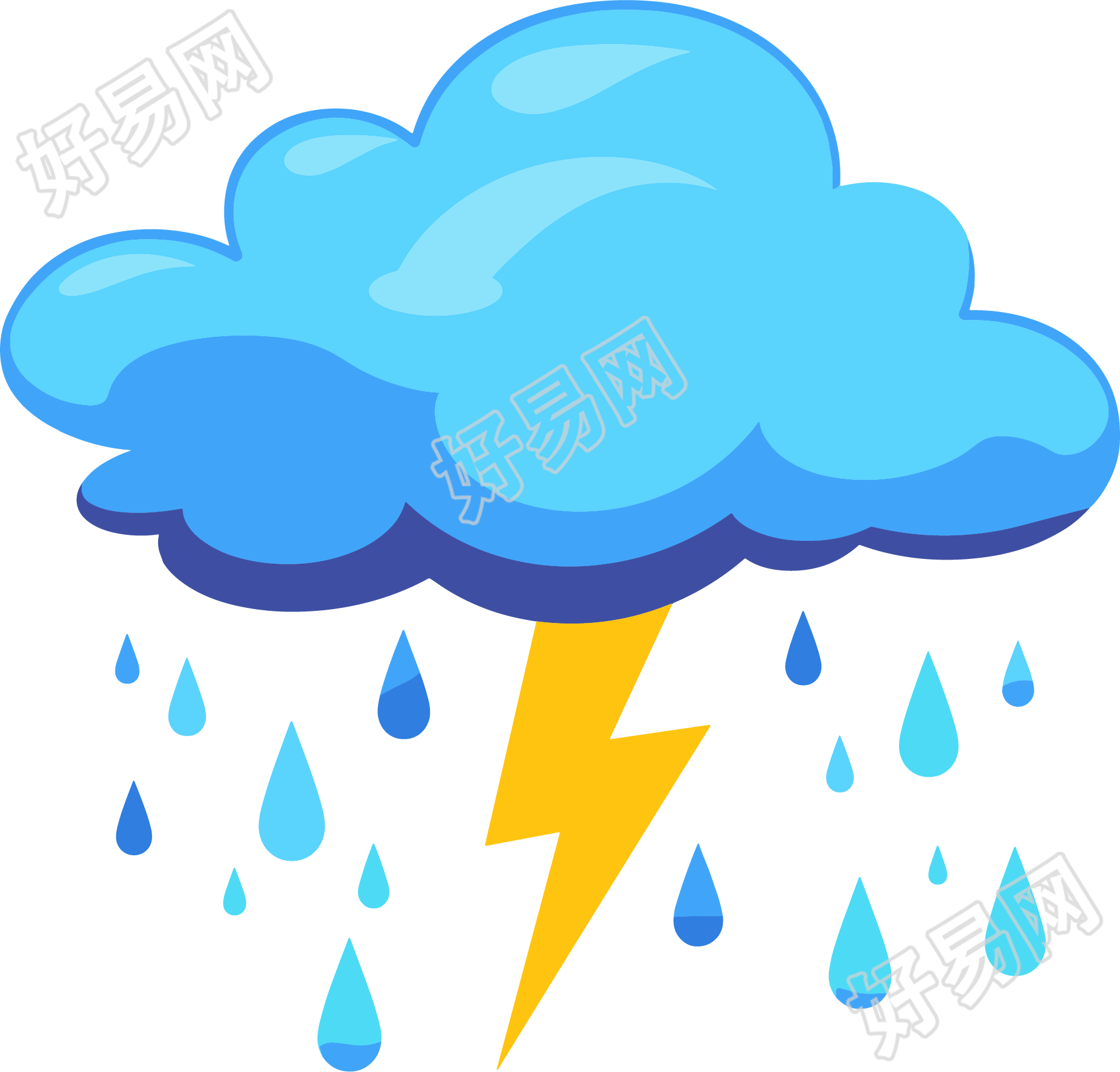 暴风雨图标插画