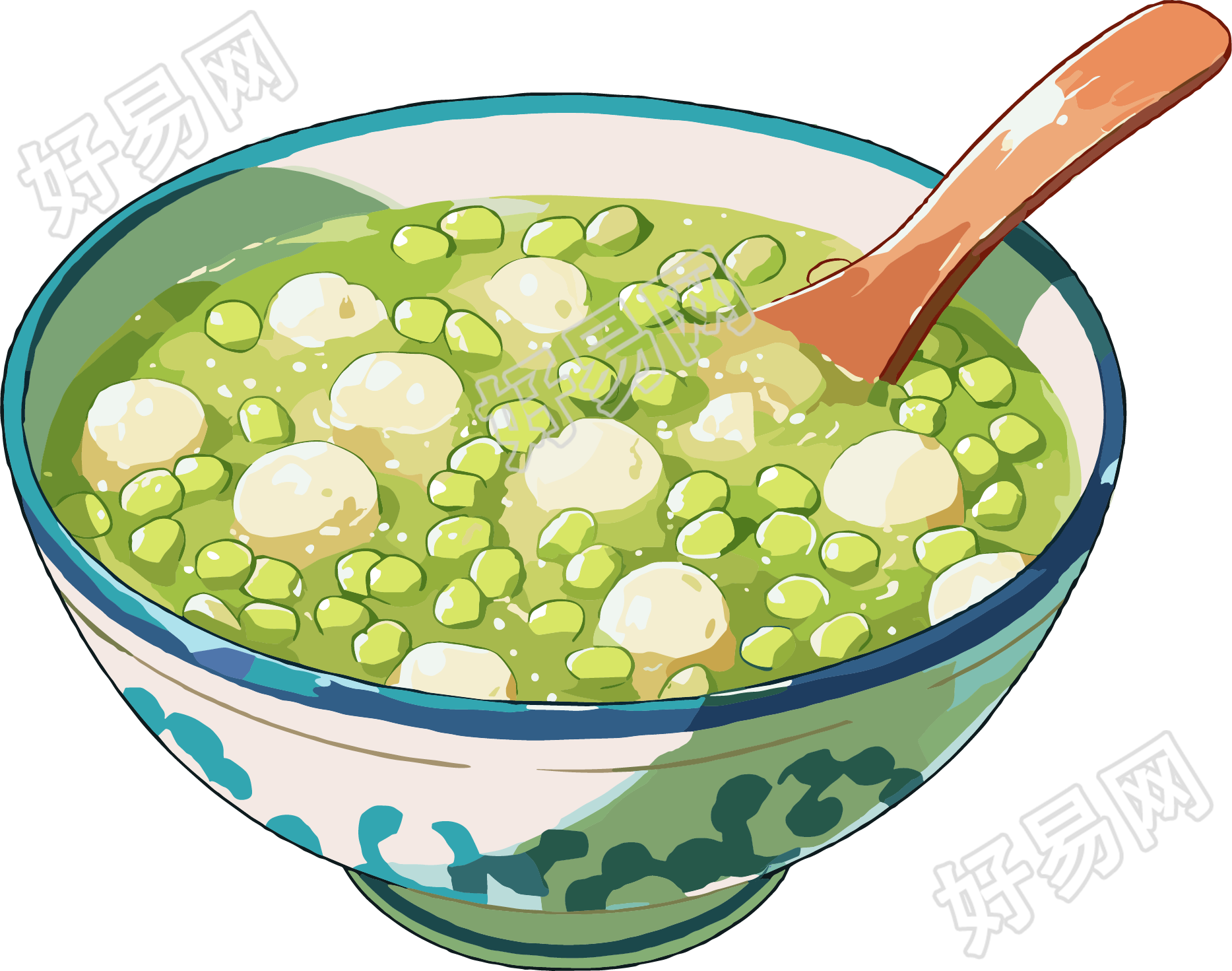 绿豆汤创意设计元素