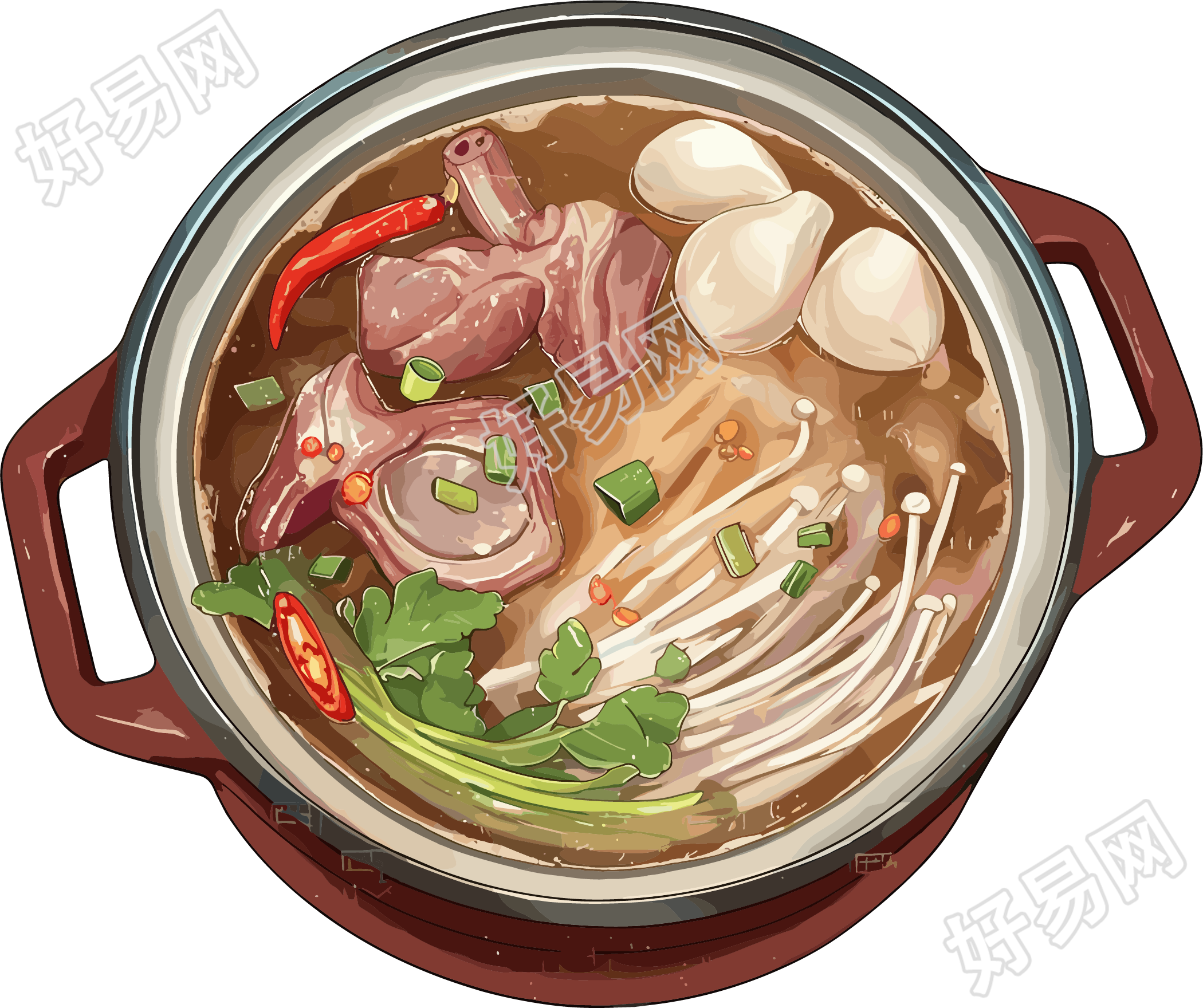 羊肉汤高清图形素材