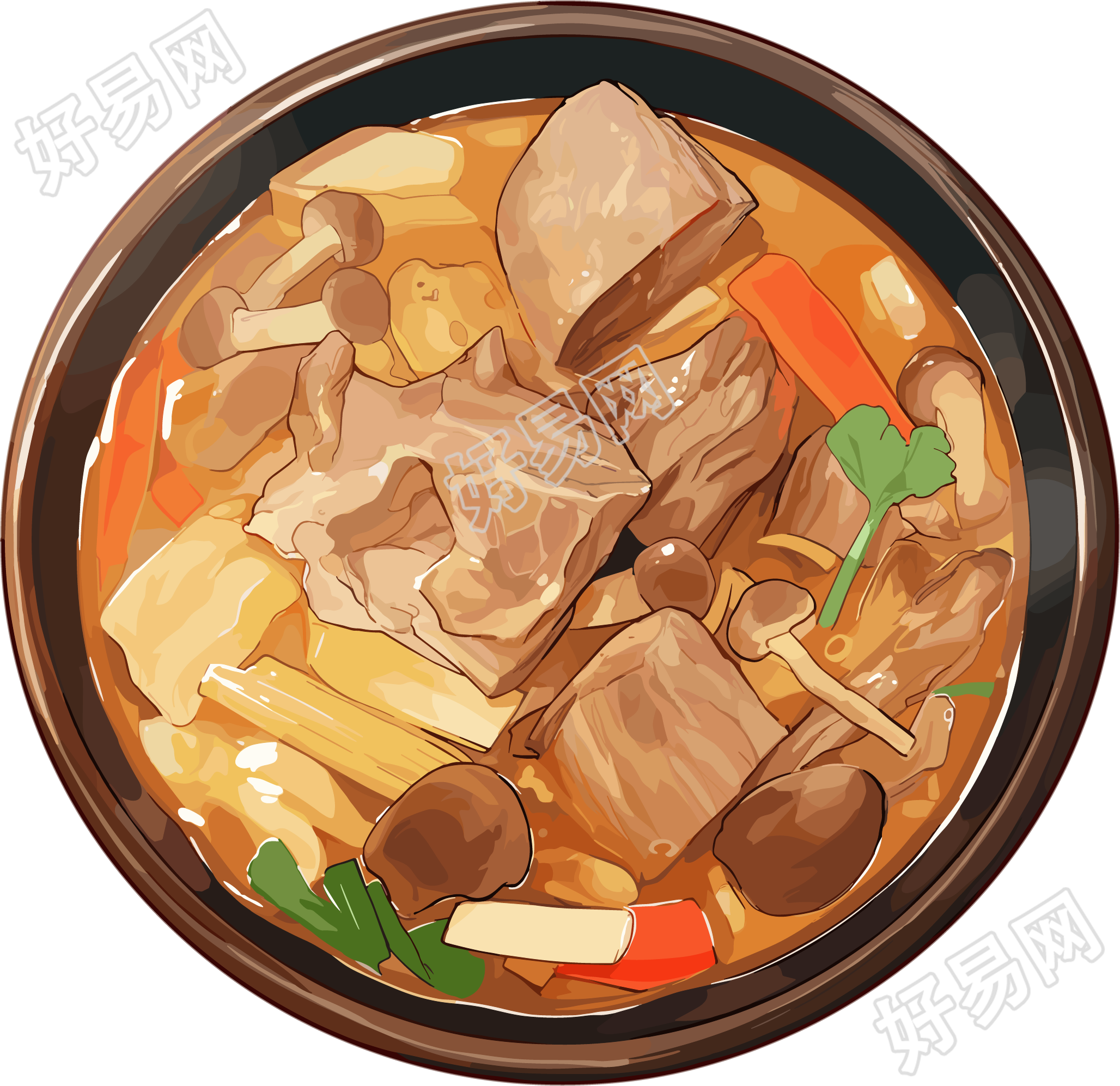 羊肉汤创意设计元素