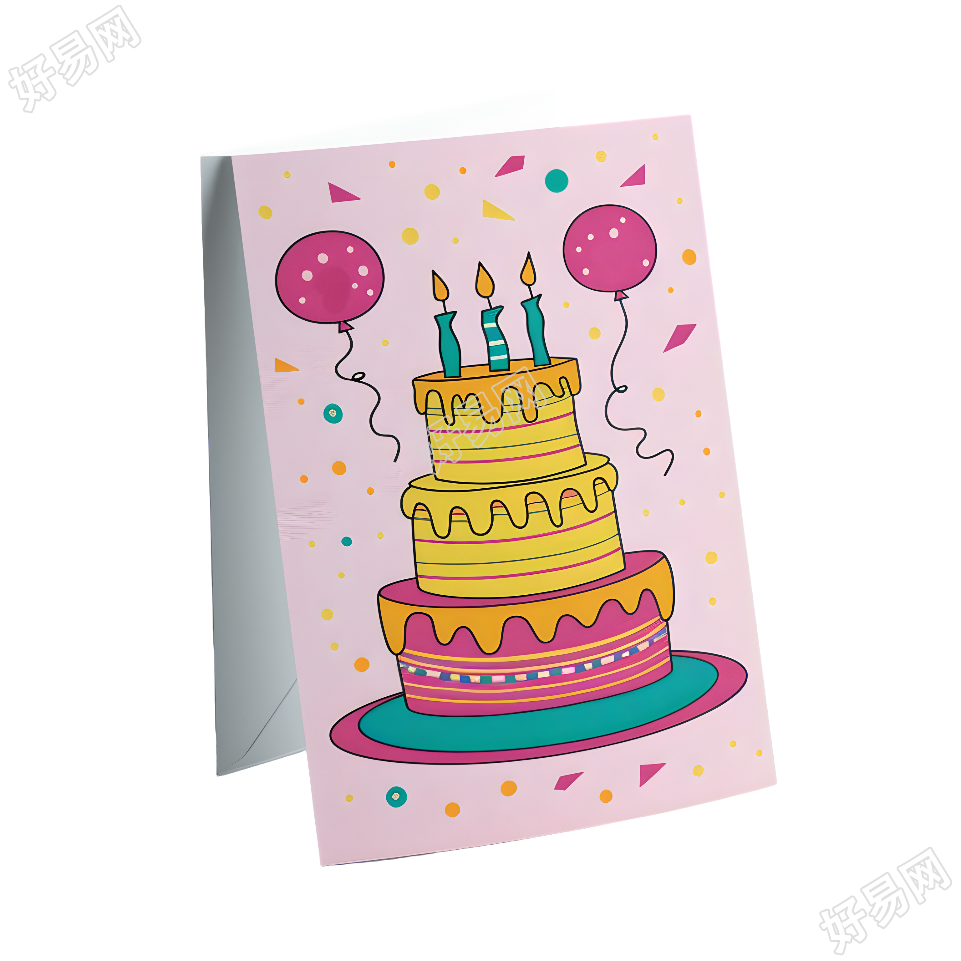 生日贺卡PNG元素