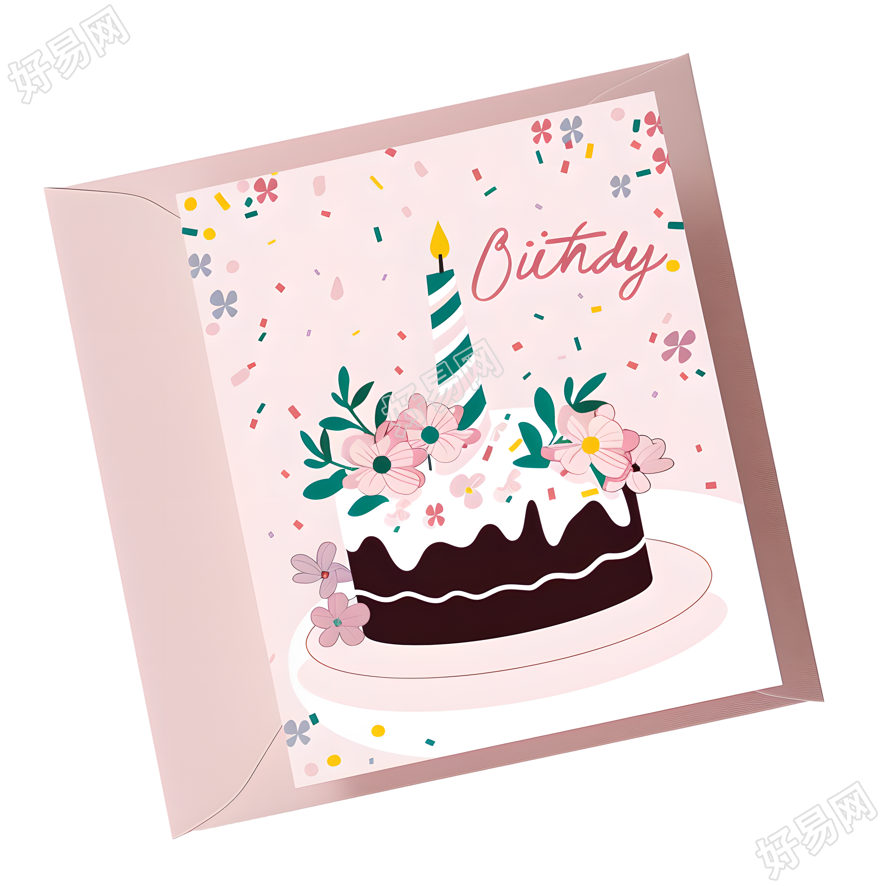 生日贺卡PNG插图