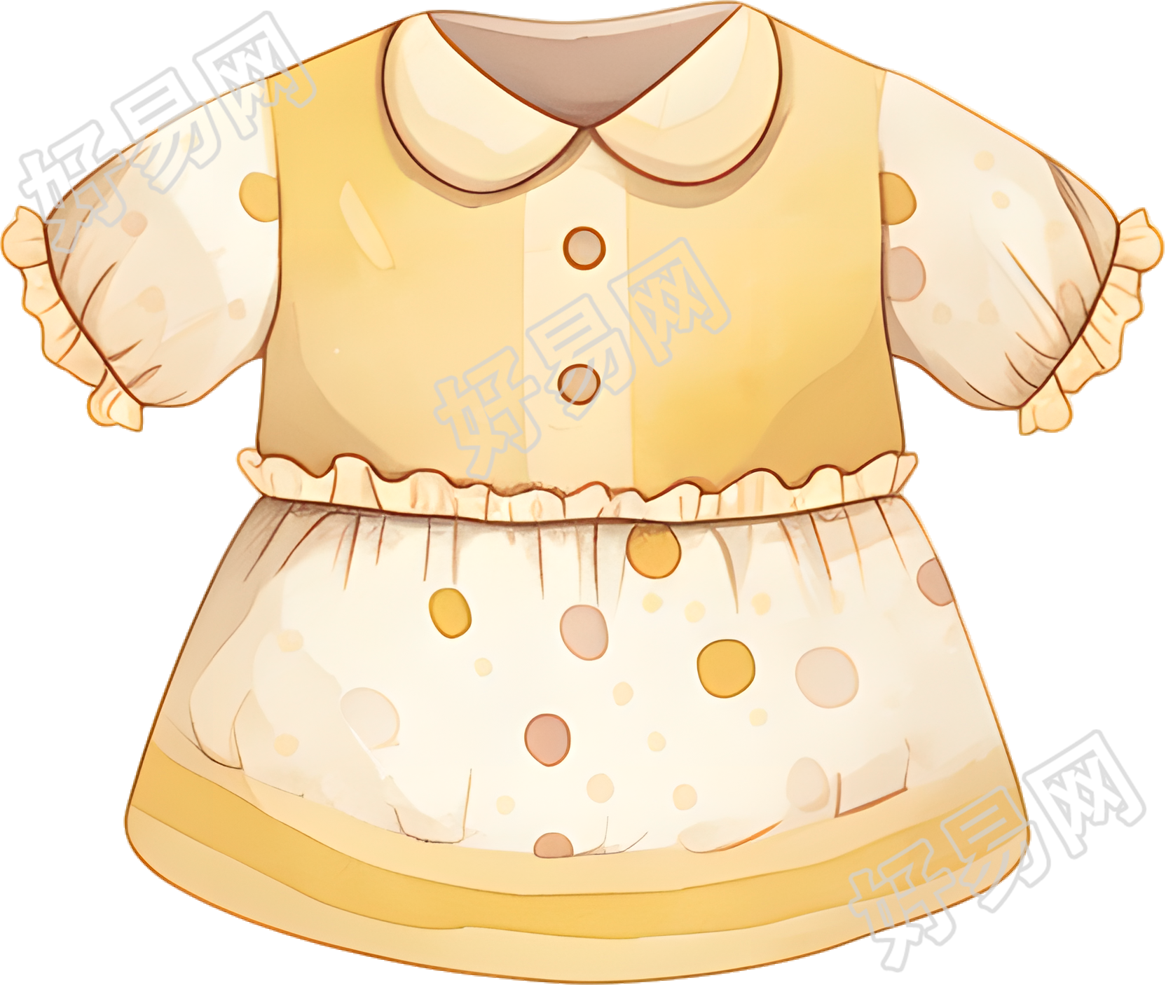 宝宝连衣裙卡通插画