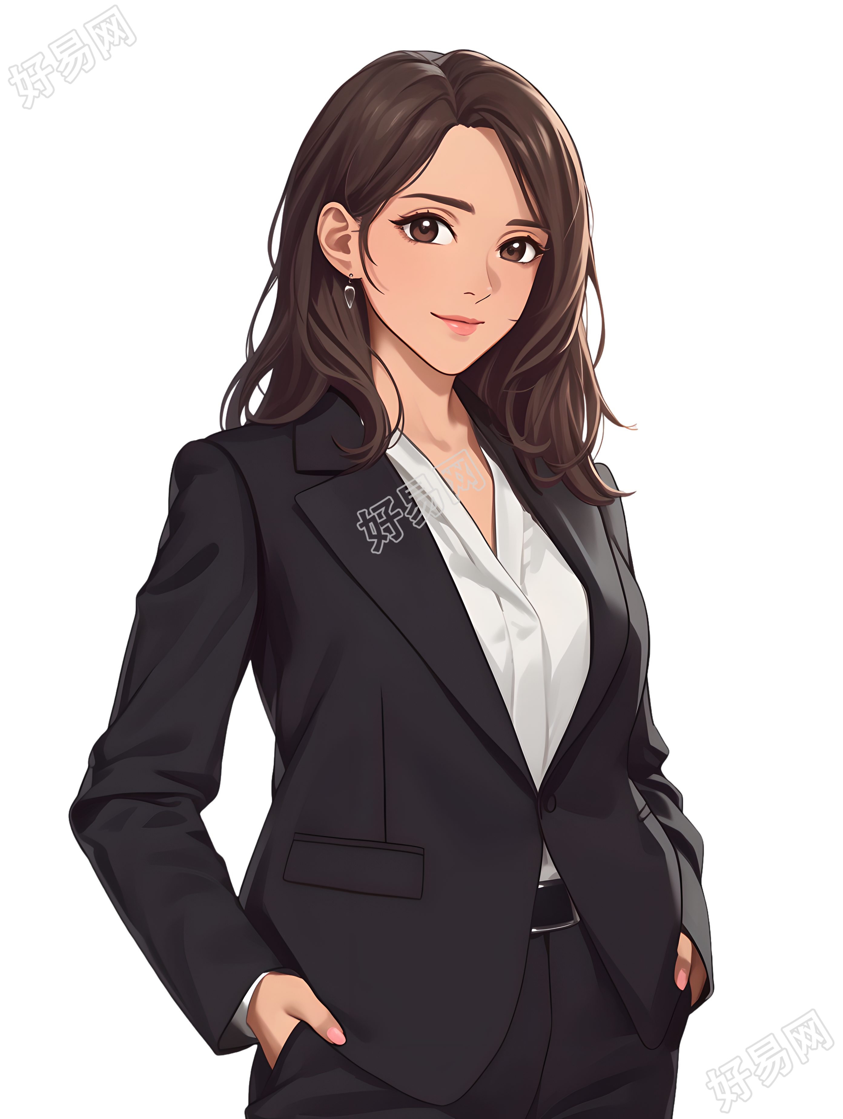 公务员插画设计元素