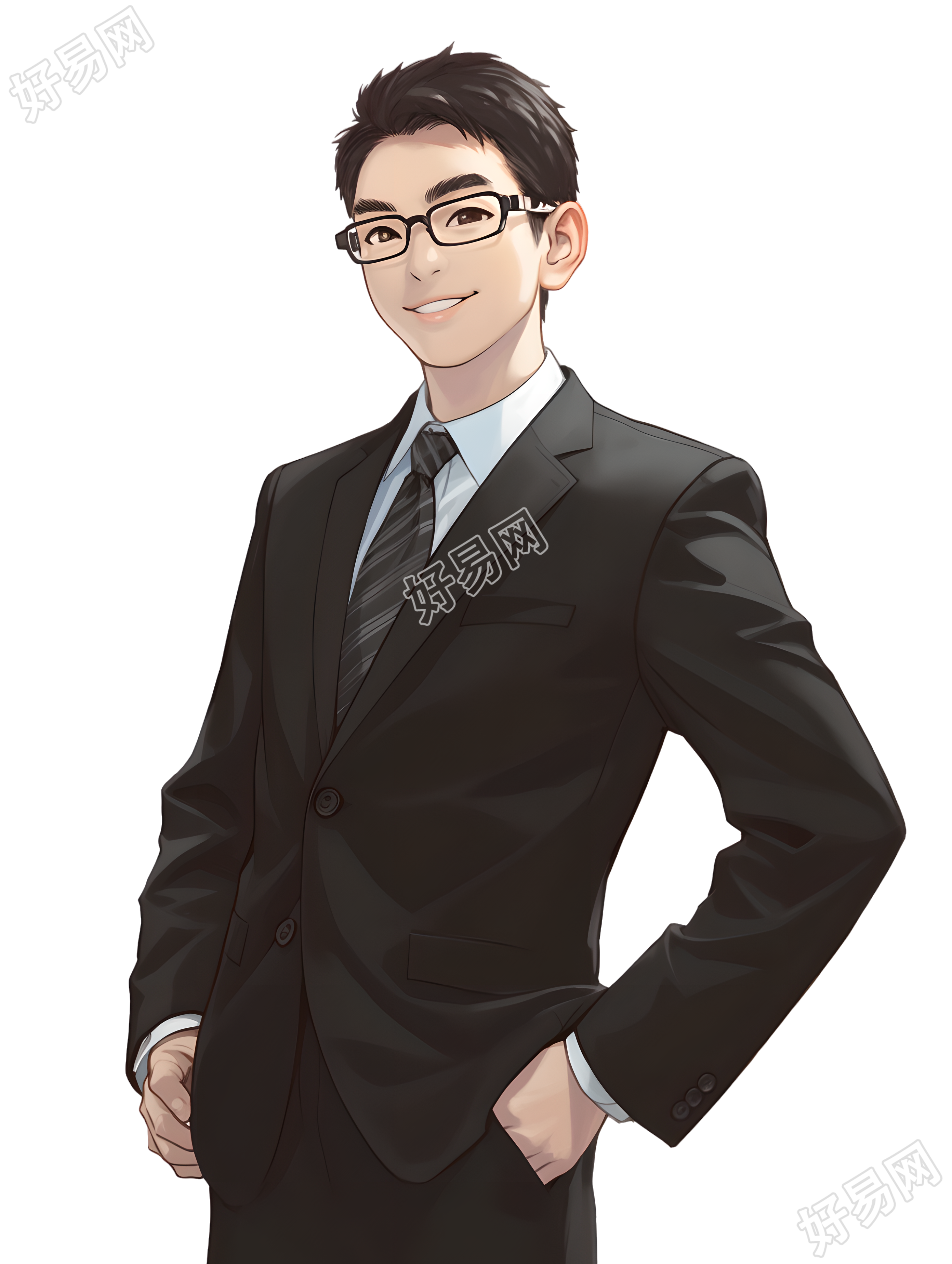 公务员年轻男子素材