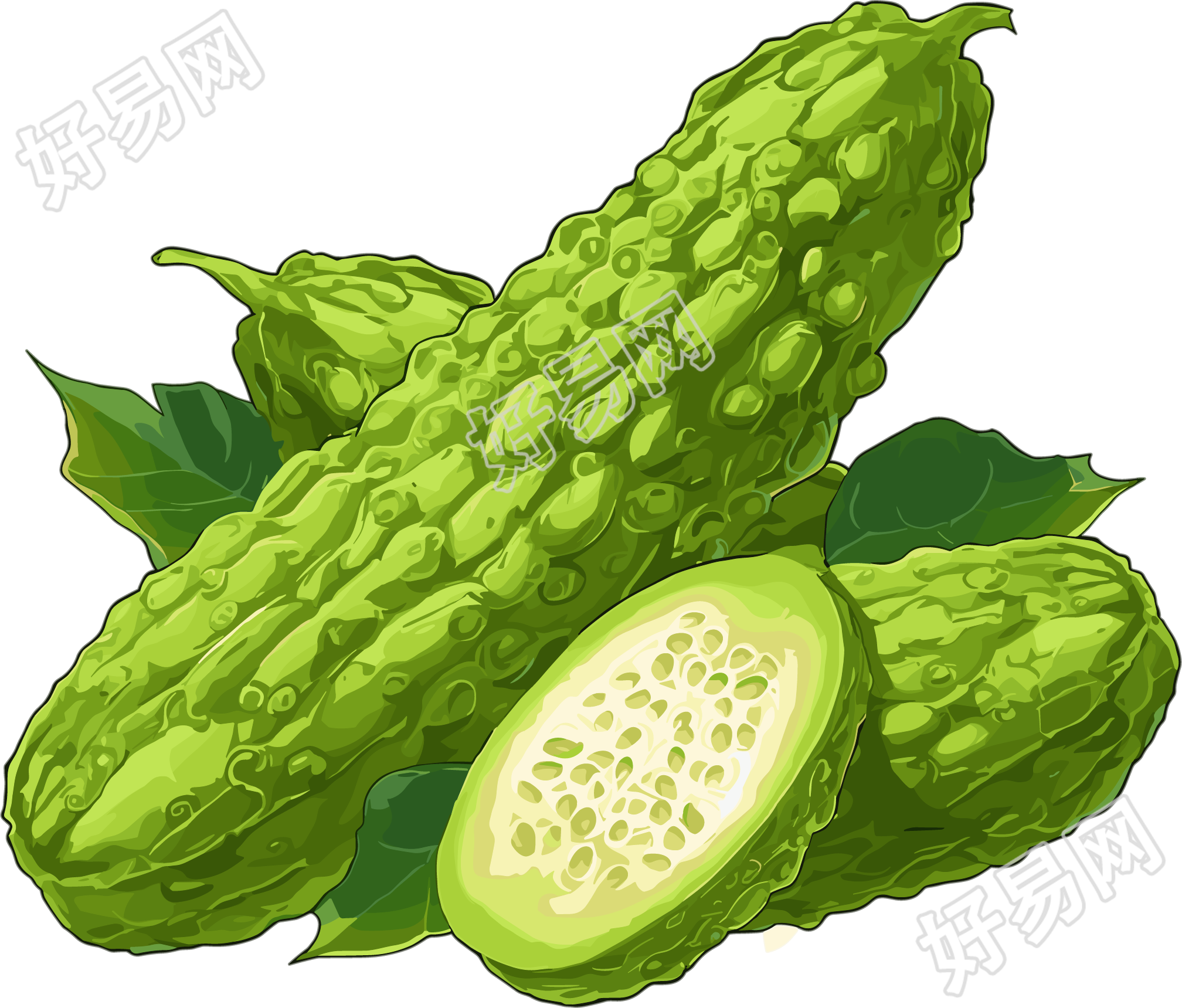 苦瓜商业设计元素