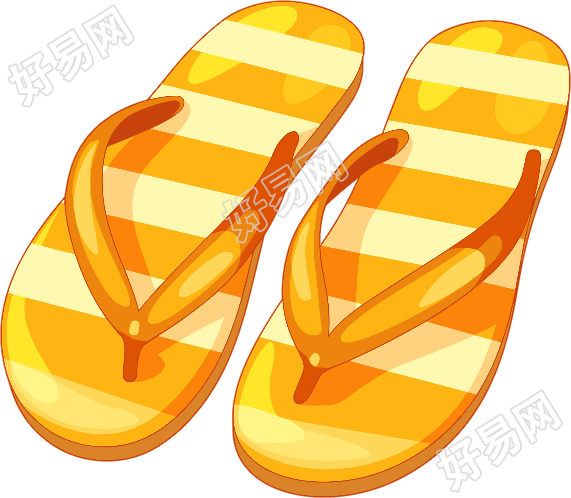 人字拖透明背景插画