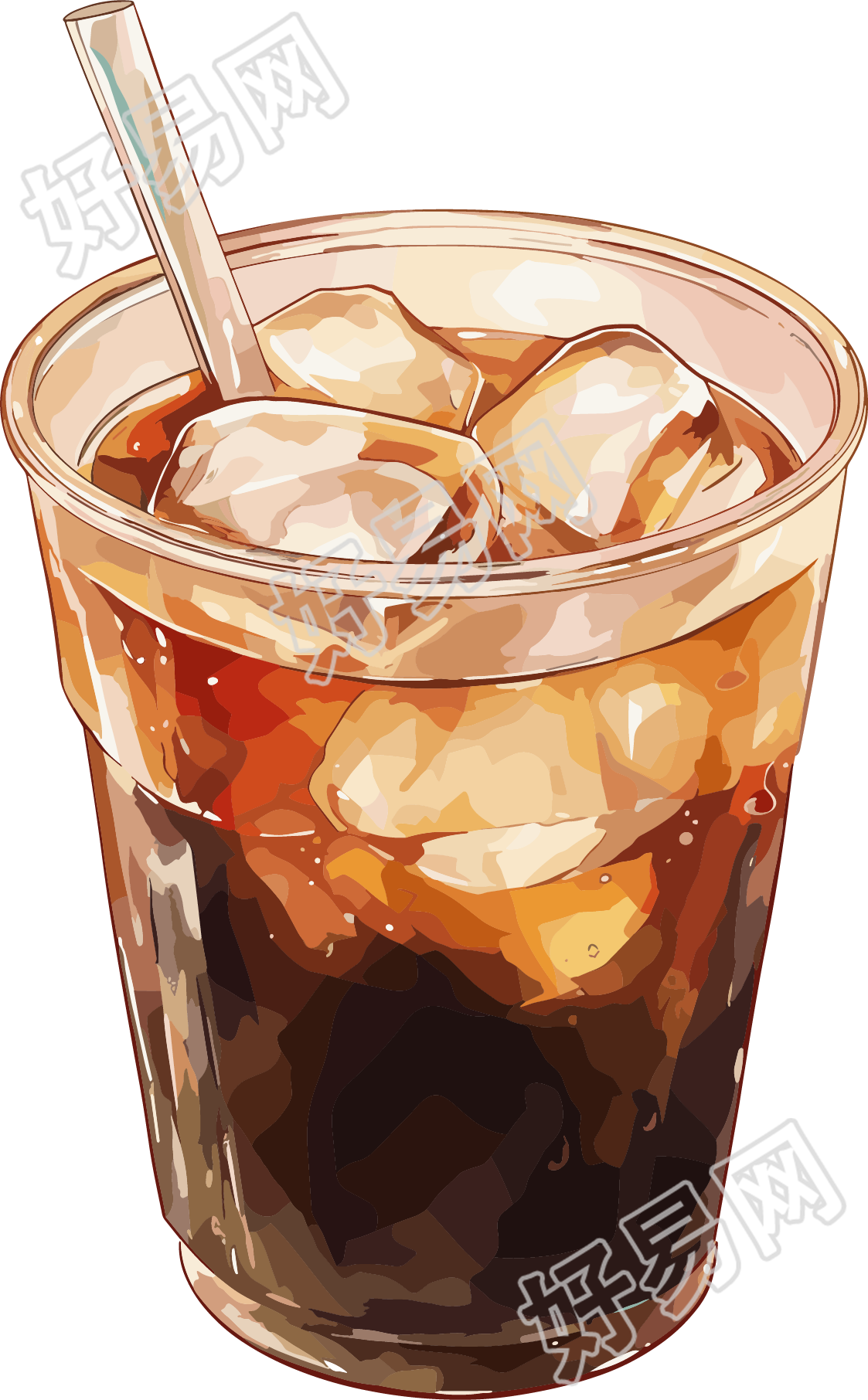 黑咖啡简约插图