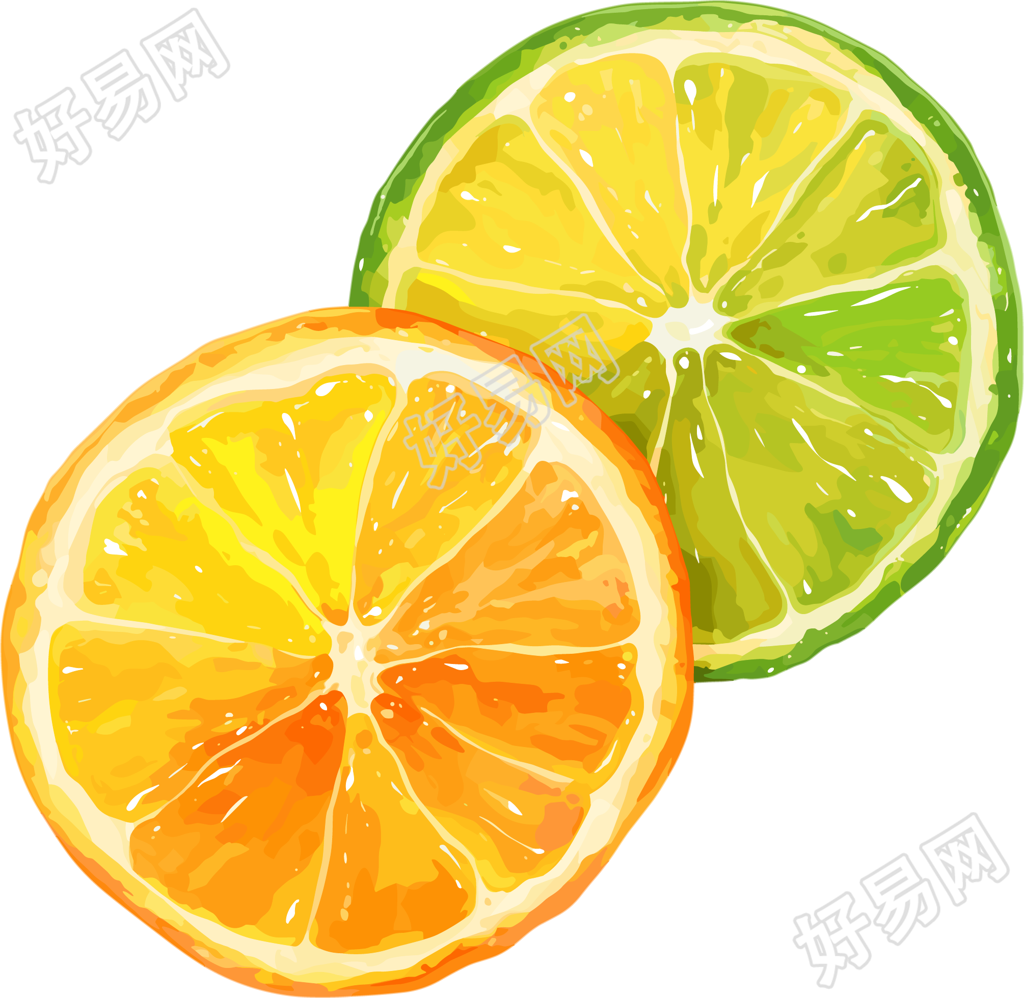 香水柠檬图案素材