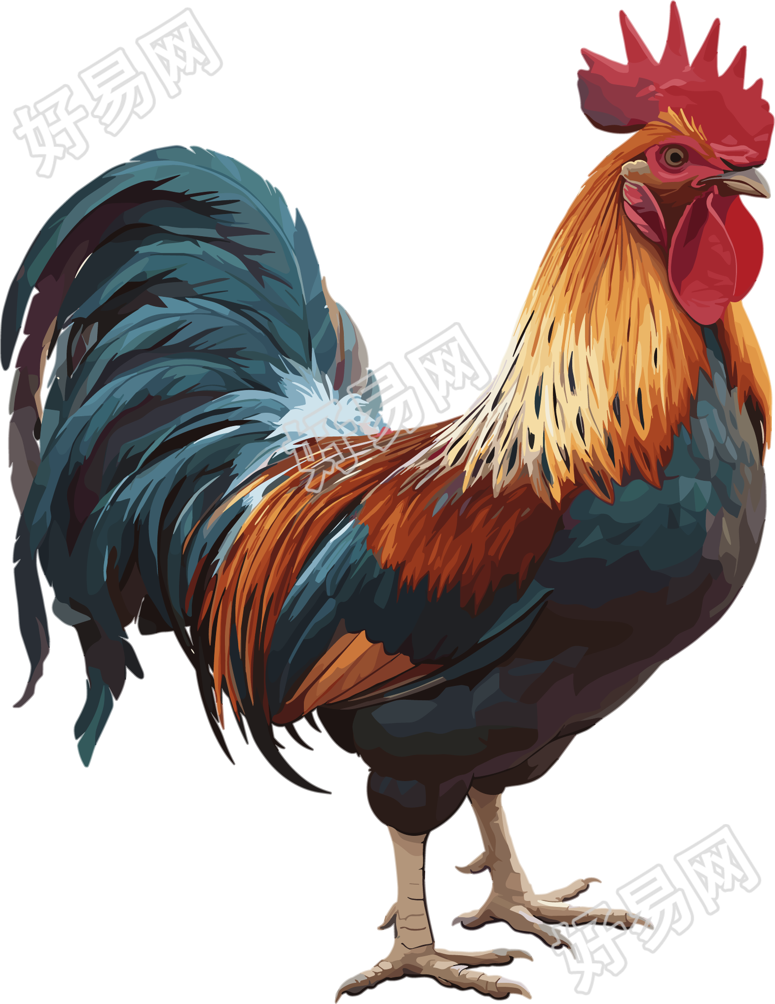 公鸡卡通素材