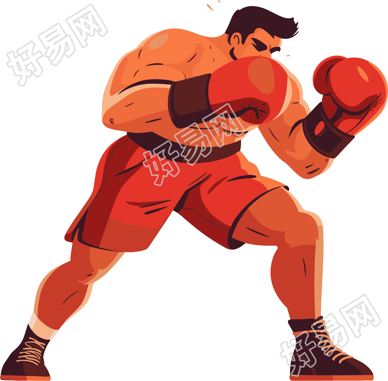 拳击运动员体育插图