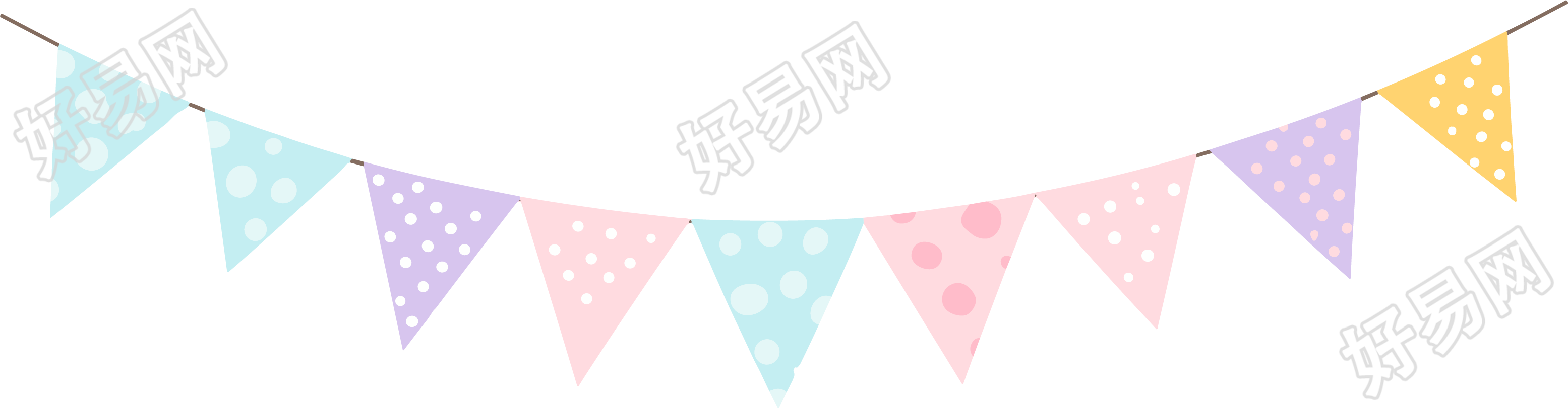 小彩旗插图素材