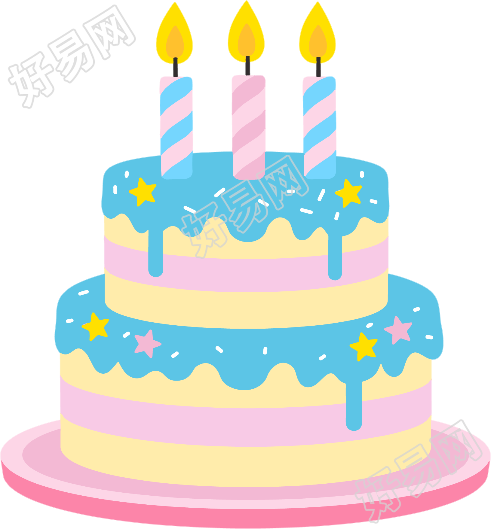 生日蛋糕卡通插图