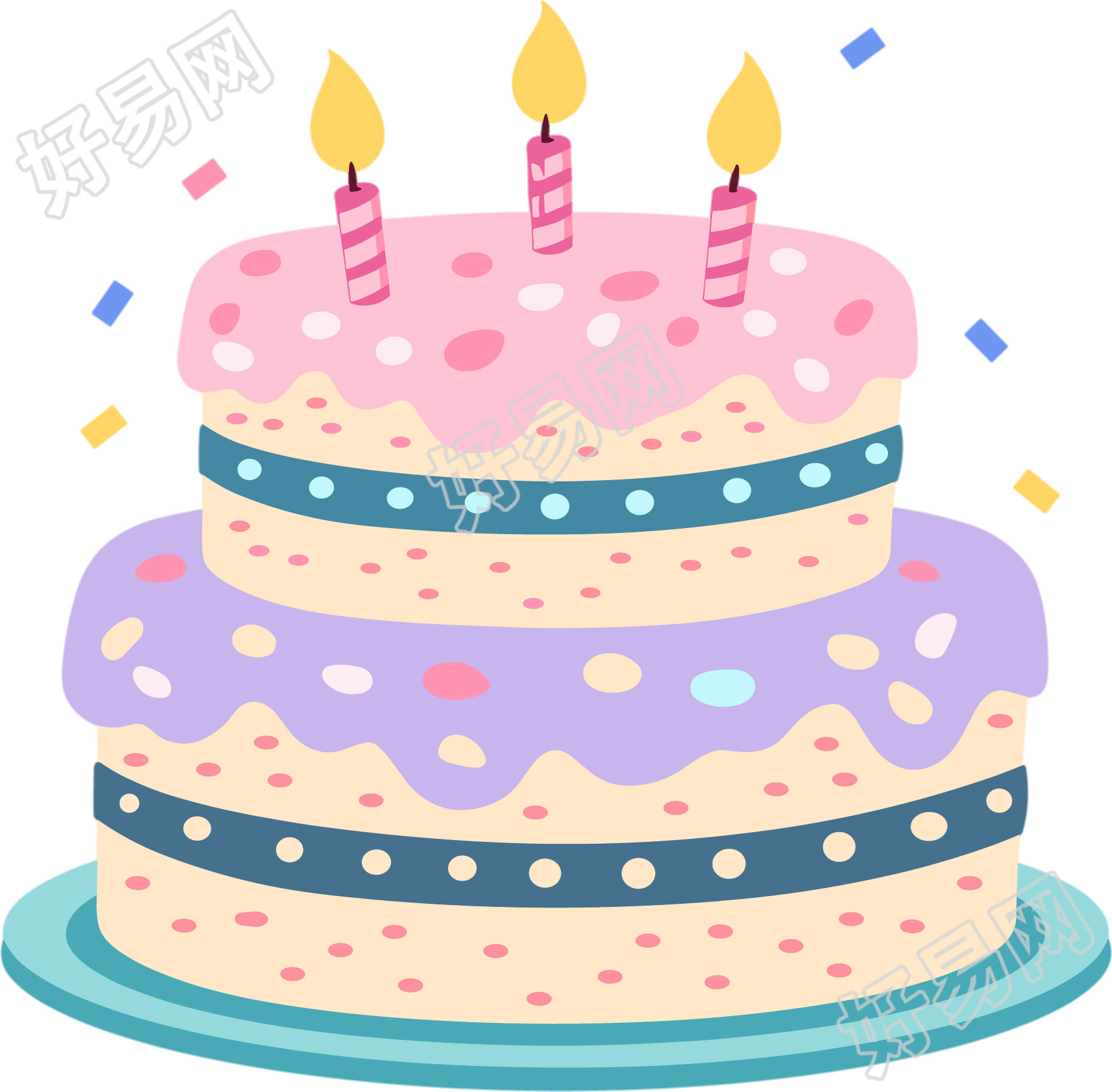 生日蛋糕可商用插画