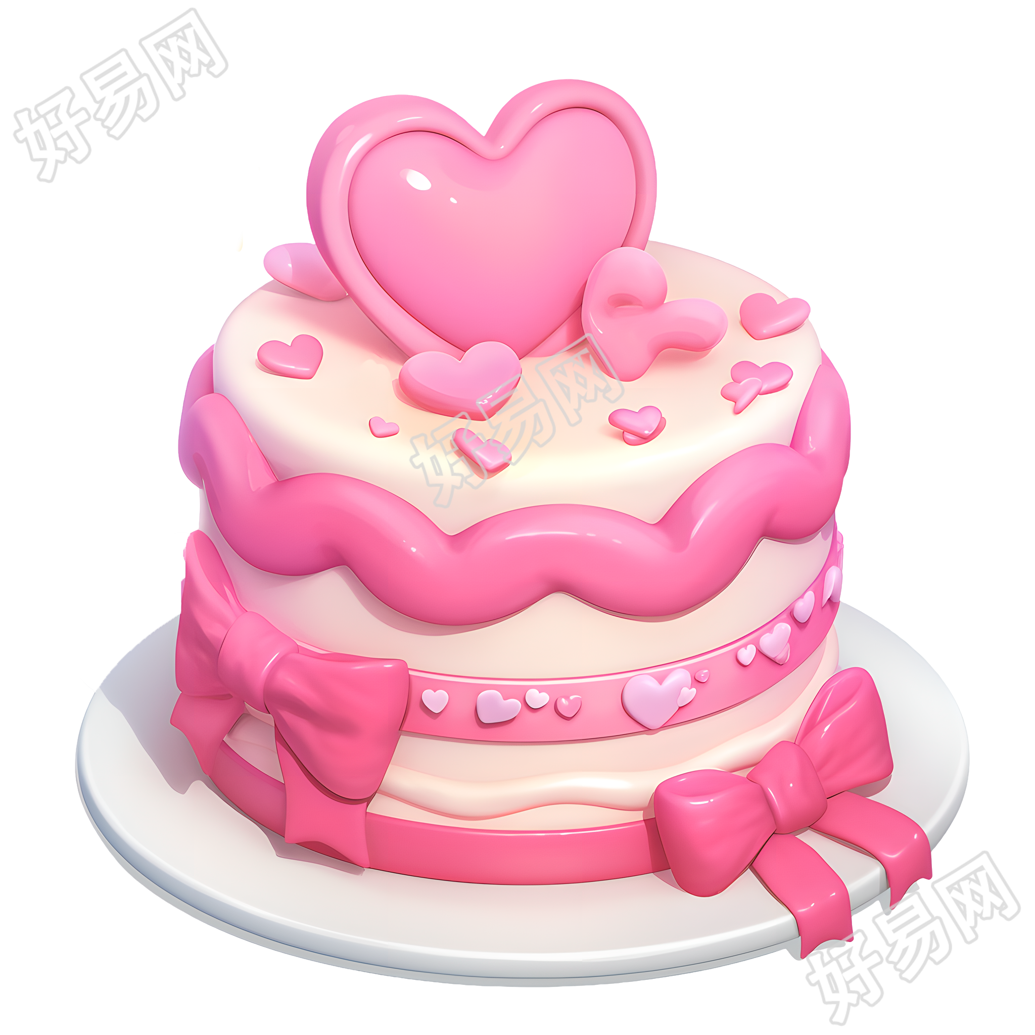 3D生日蛋糕插画设计元素
