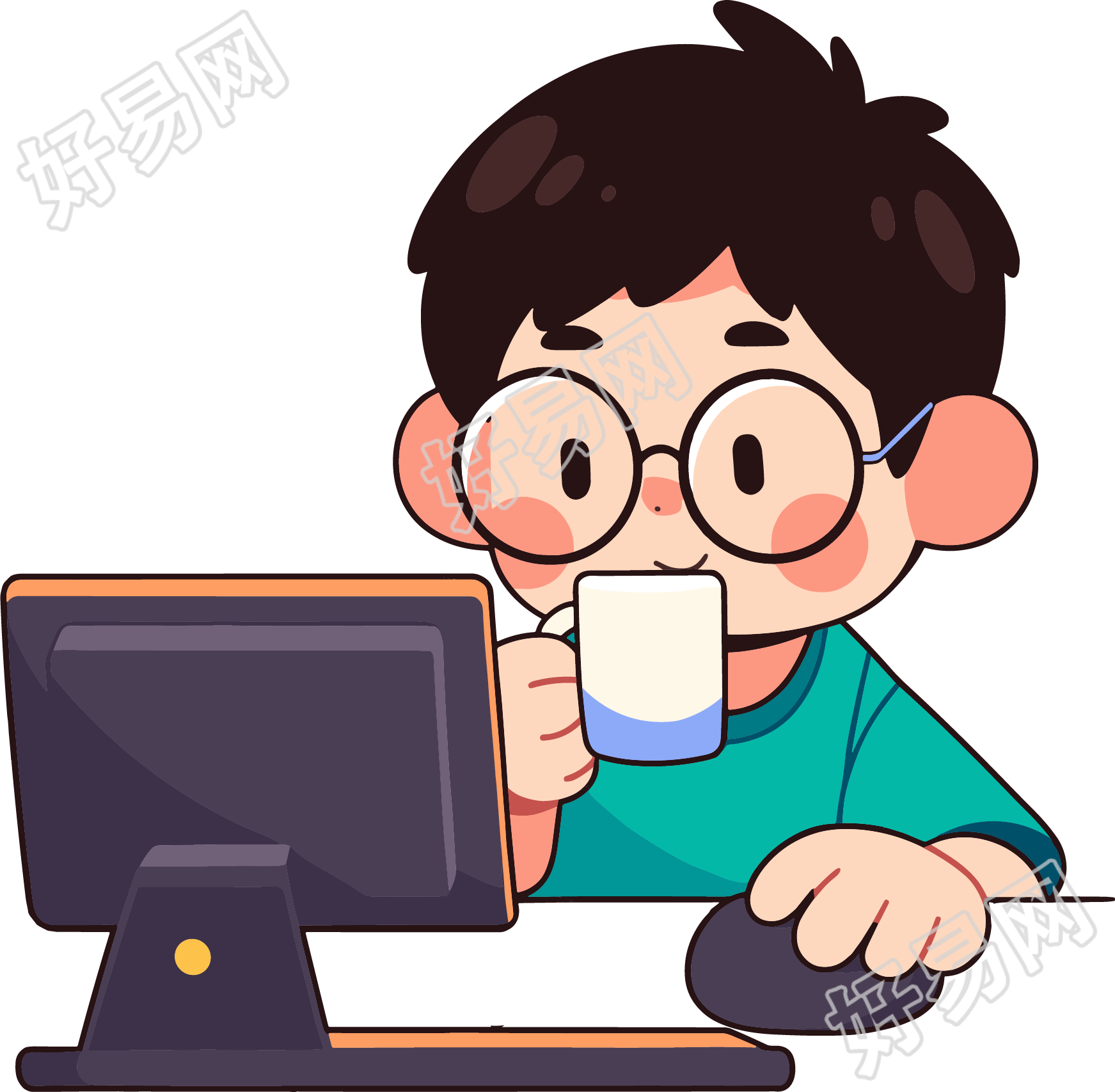 卡通人物极简素材