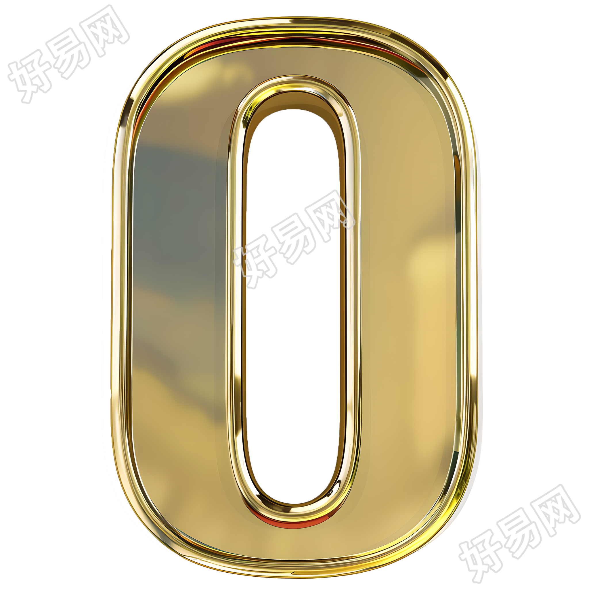 数字0金属风插图