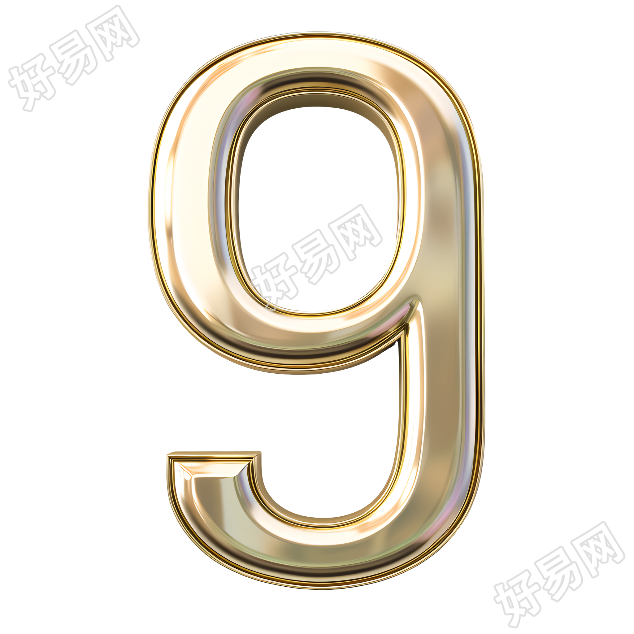 数字9金属风插图