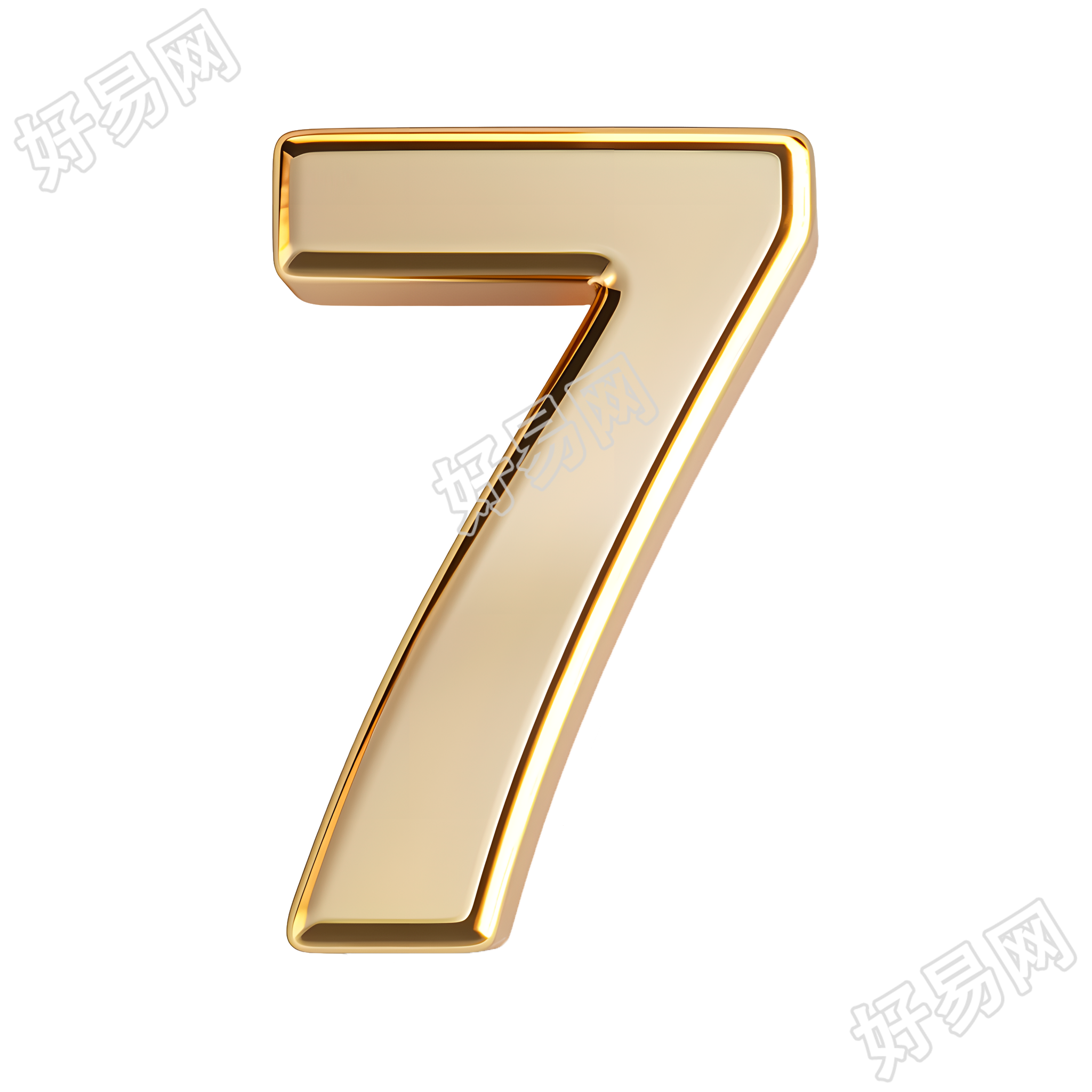 数字7金属风插图