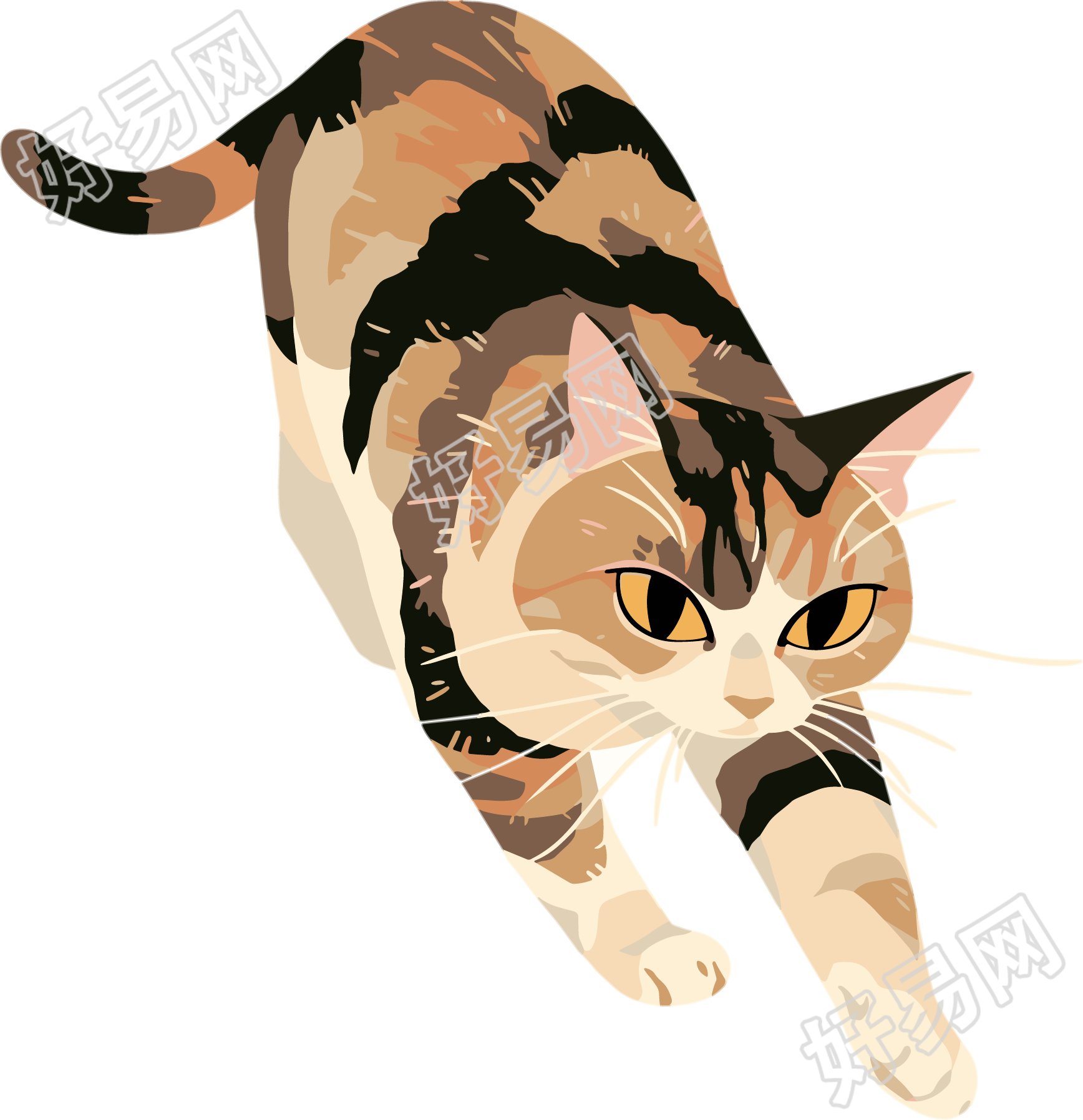 日系猫咪PNG素材