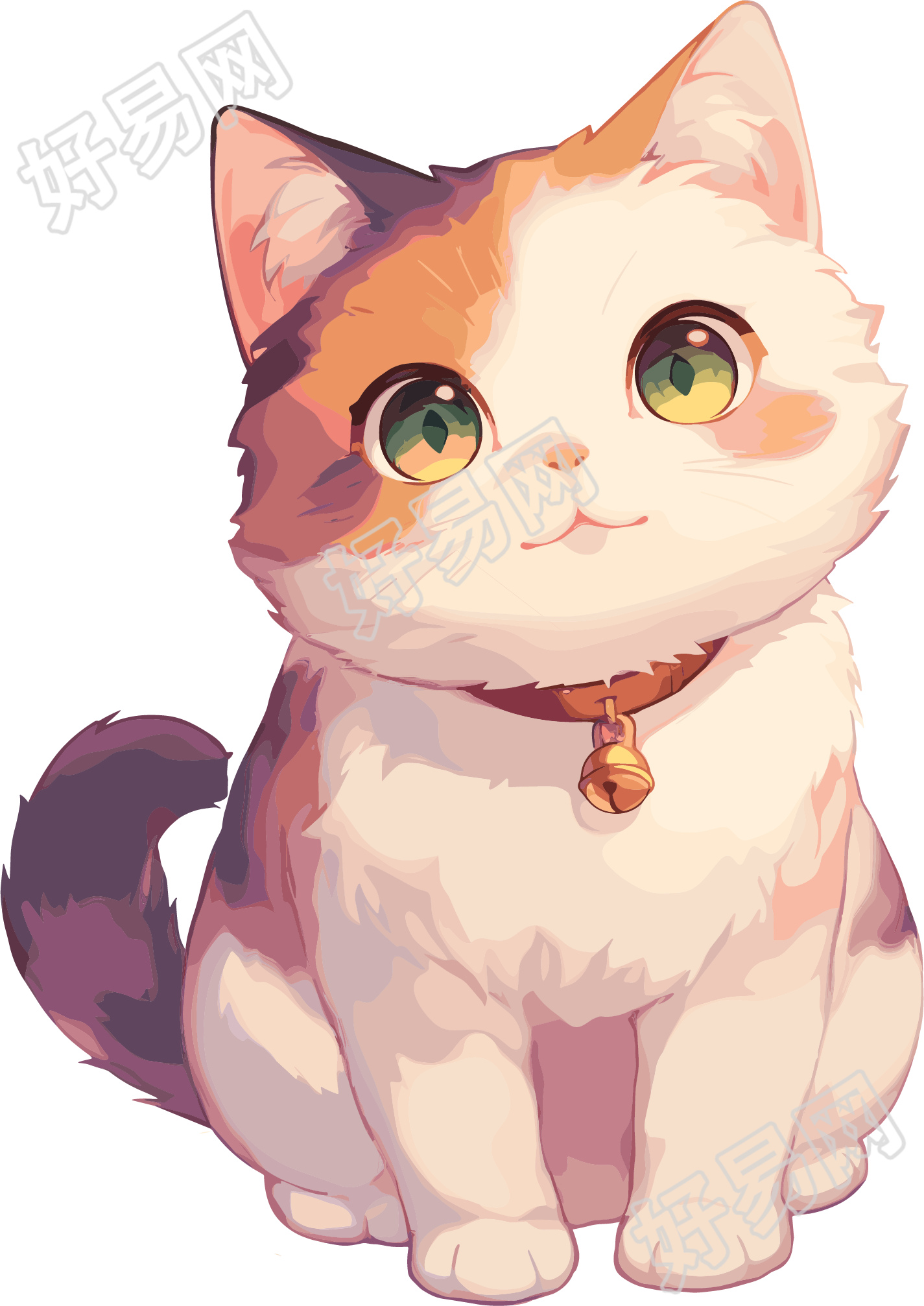 日系猫咪可爱插图