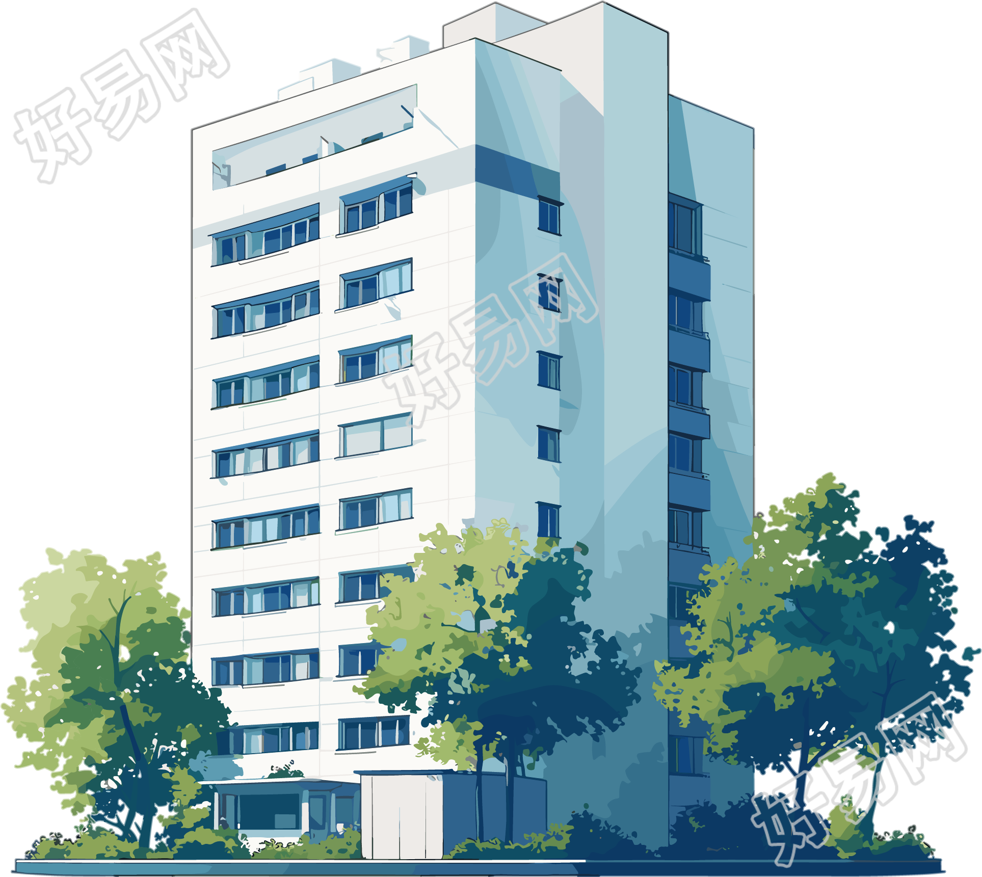 建筑矢量插画