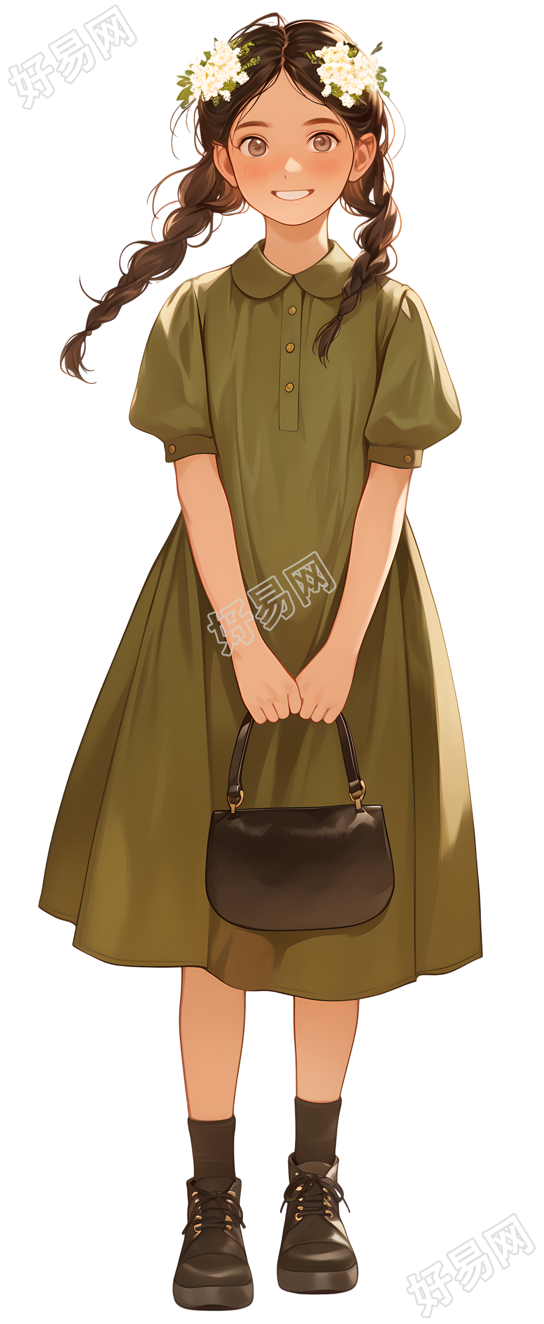 森系女孩可商用素材