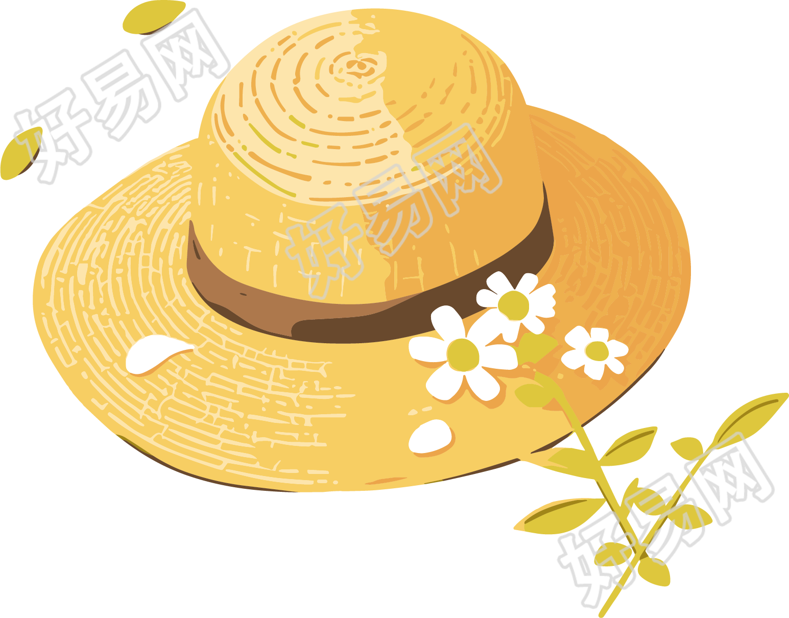 森系草帽元素