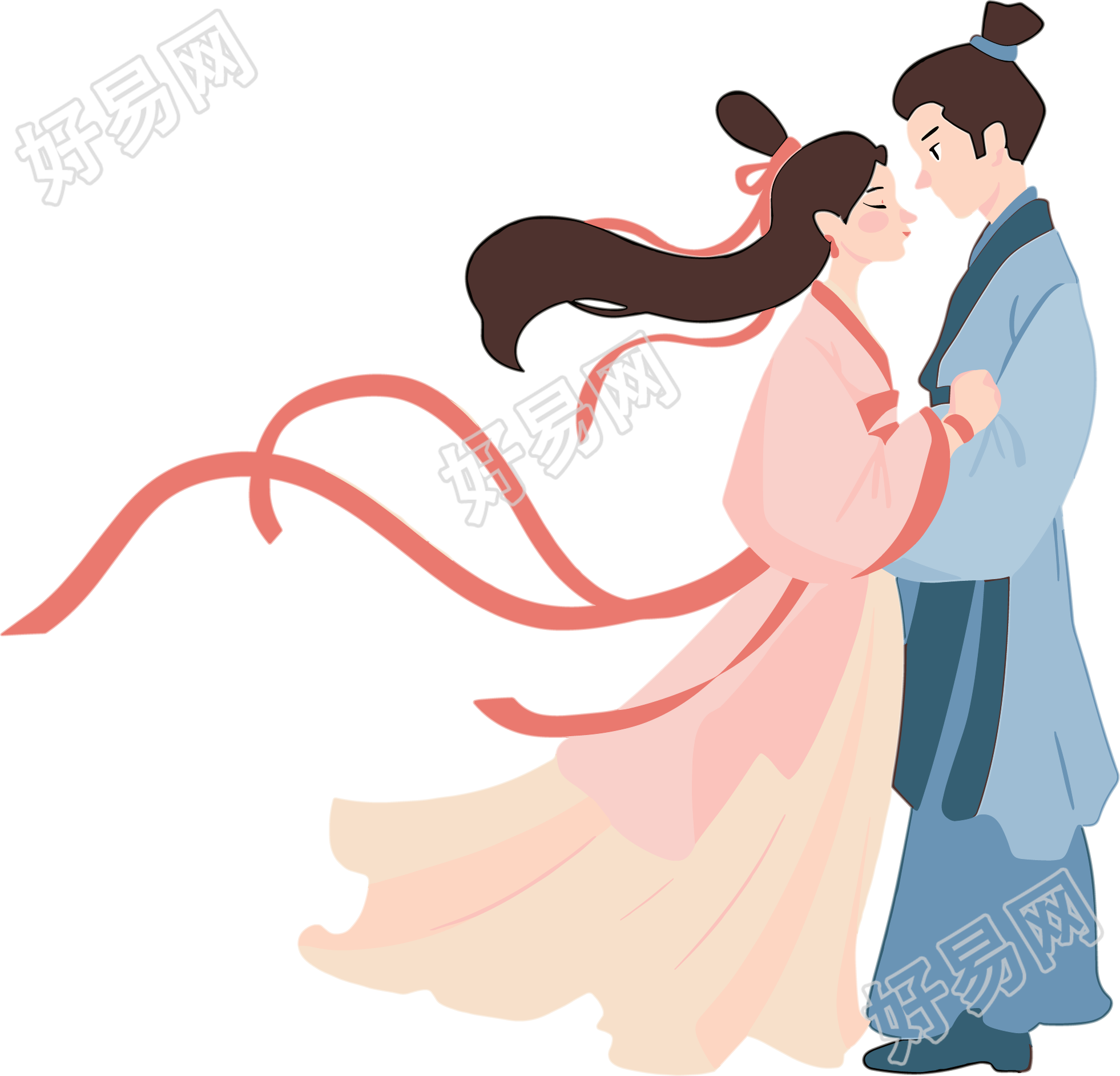 七夕牛郎织女素材