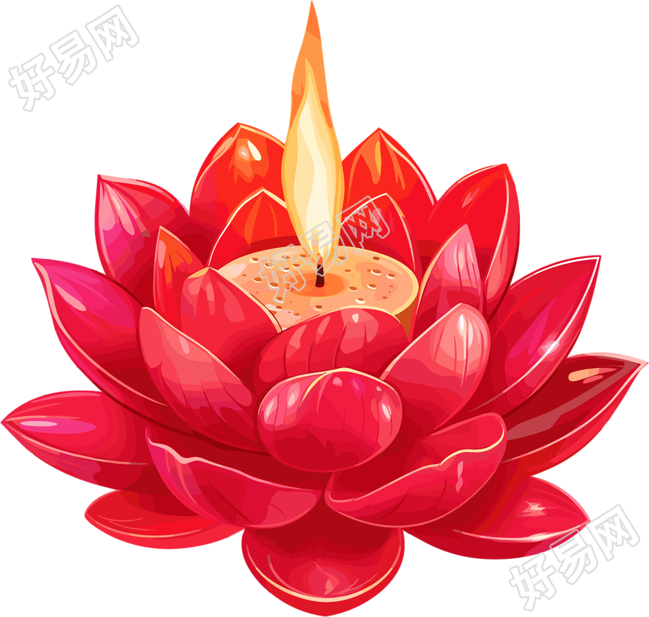 河灯莲花灯素材