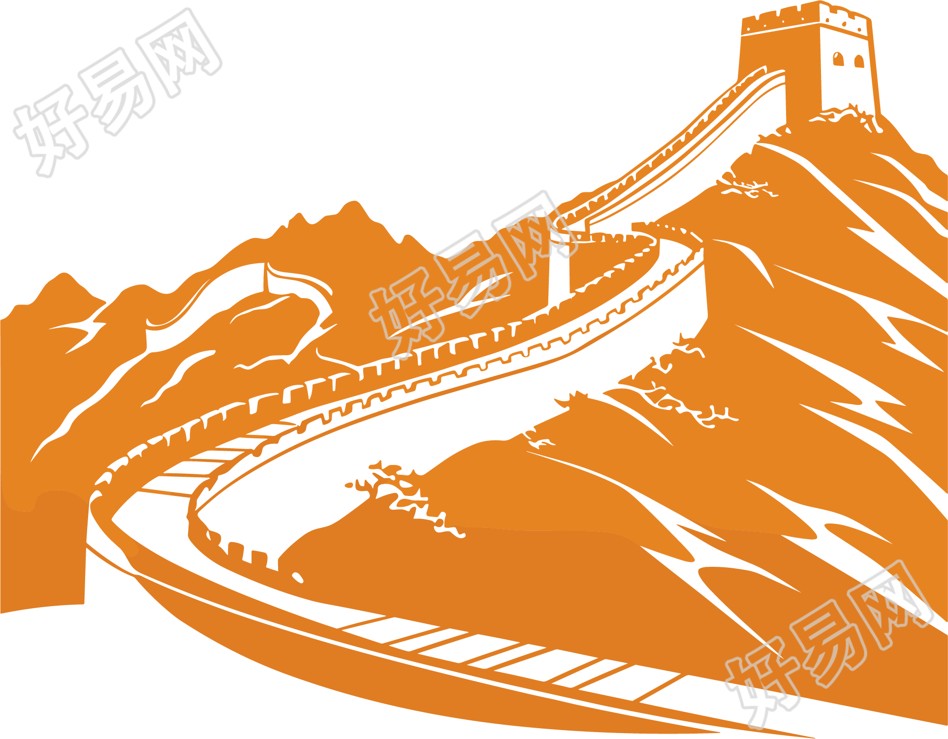 长城矢量图形素材