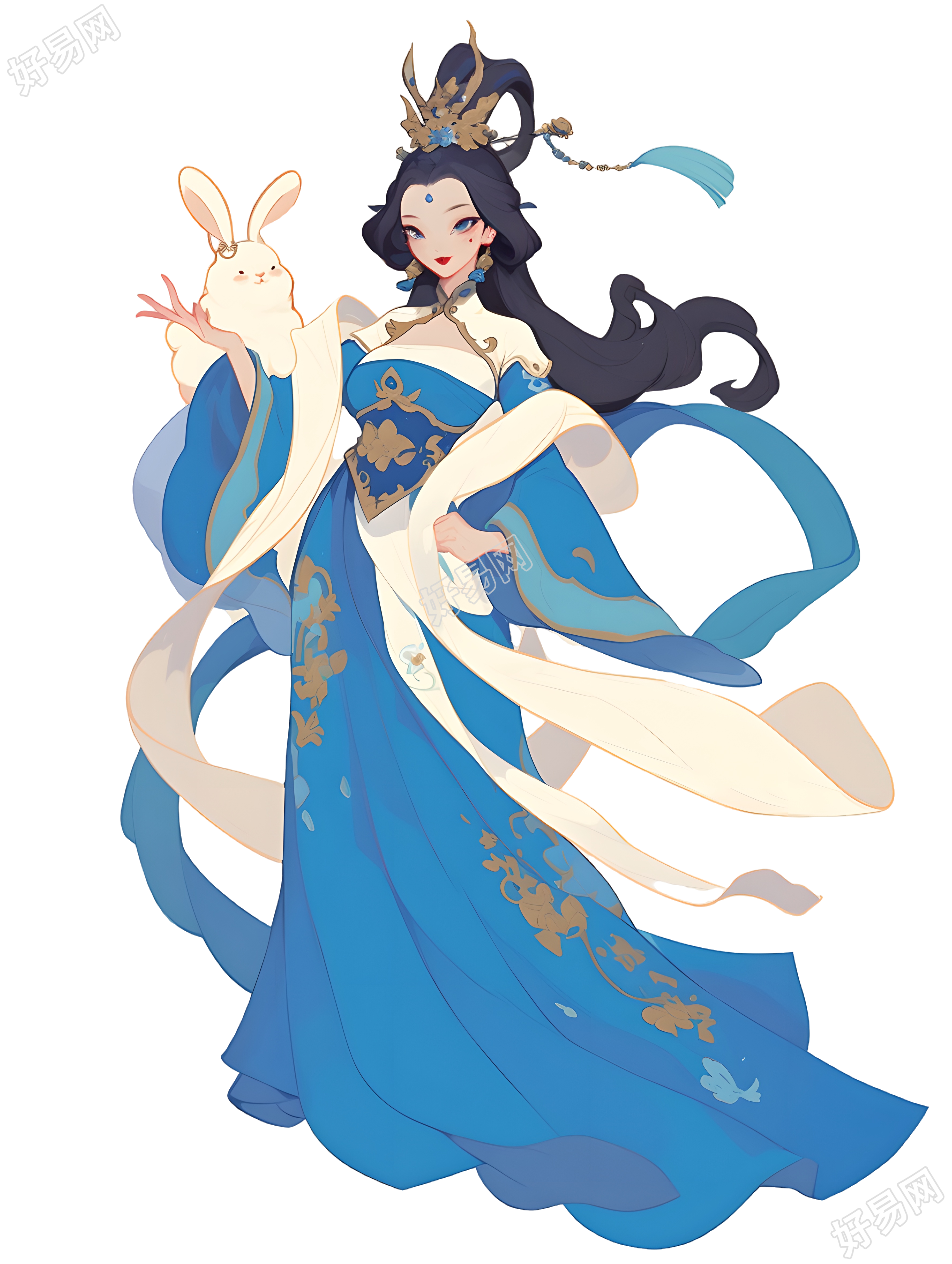 嫦娥插画设计元素