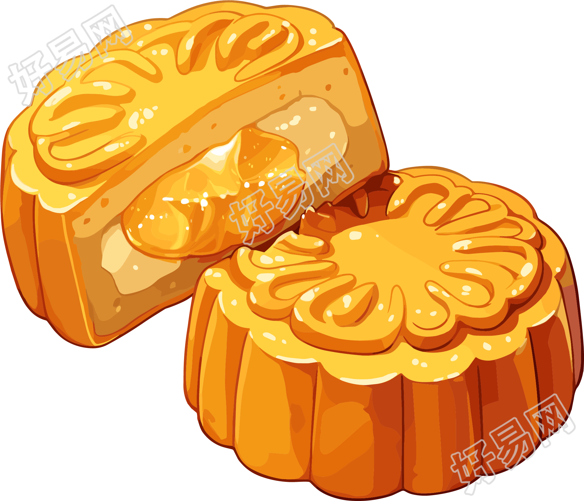 月饼卡通插画