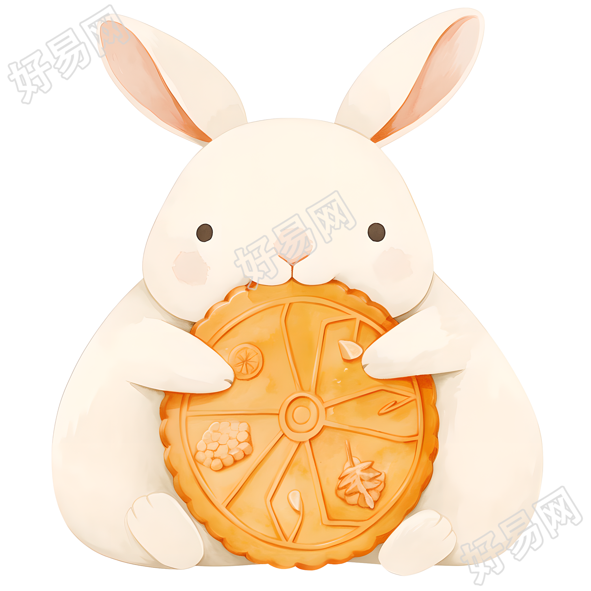 玉兔卡通插画